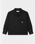 Essentials Black Linen Polo