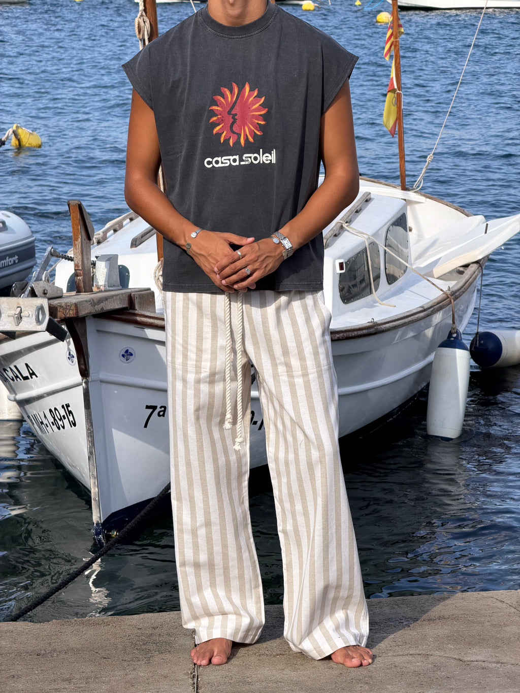 Casa Soleil Striped Pants