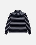Polo Listrado Azul Marinho 