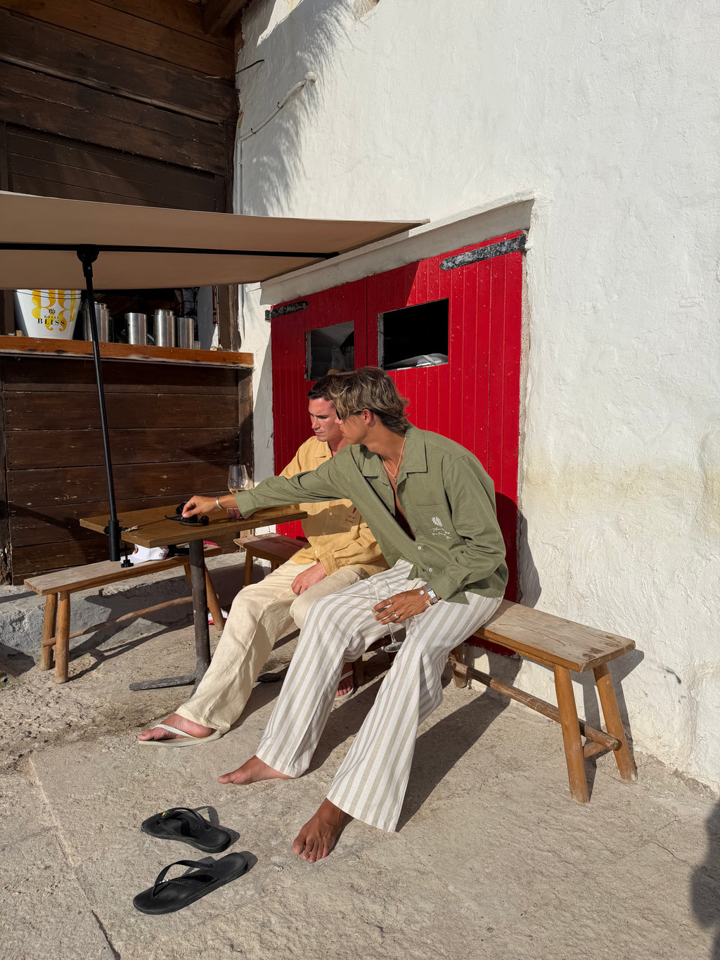Casa Soleil Olive Linen Shirt