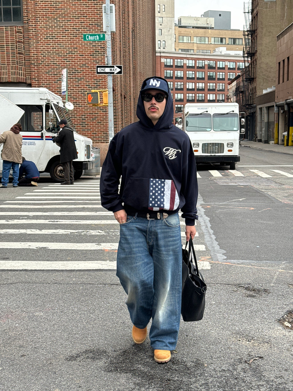 Wrong Sense x oMA Navy Hoodie