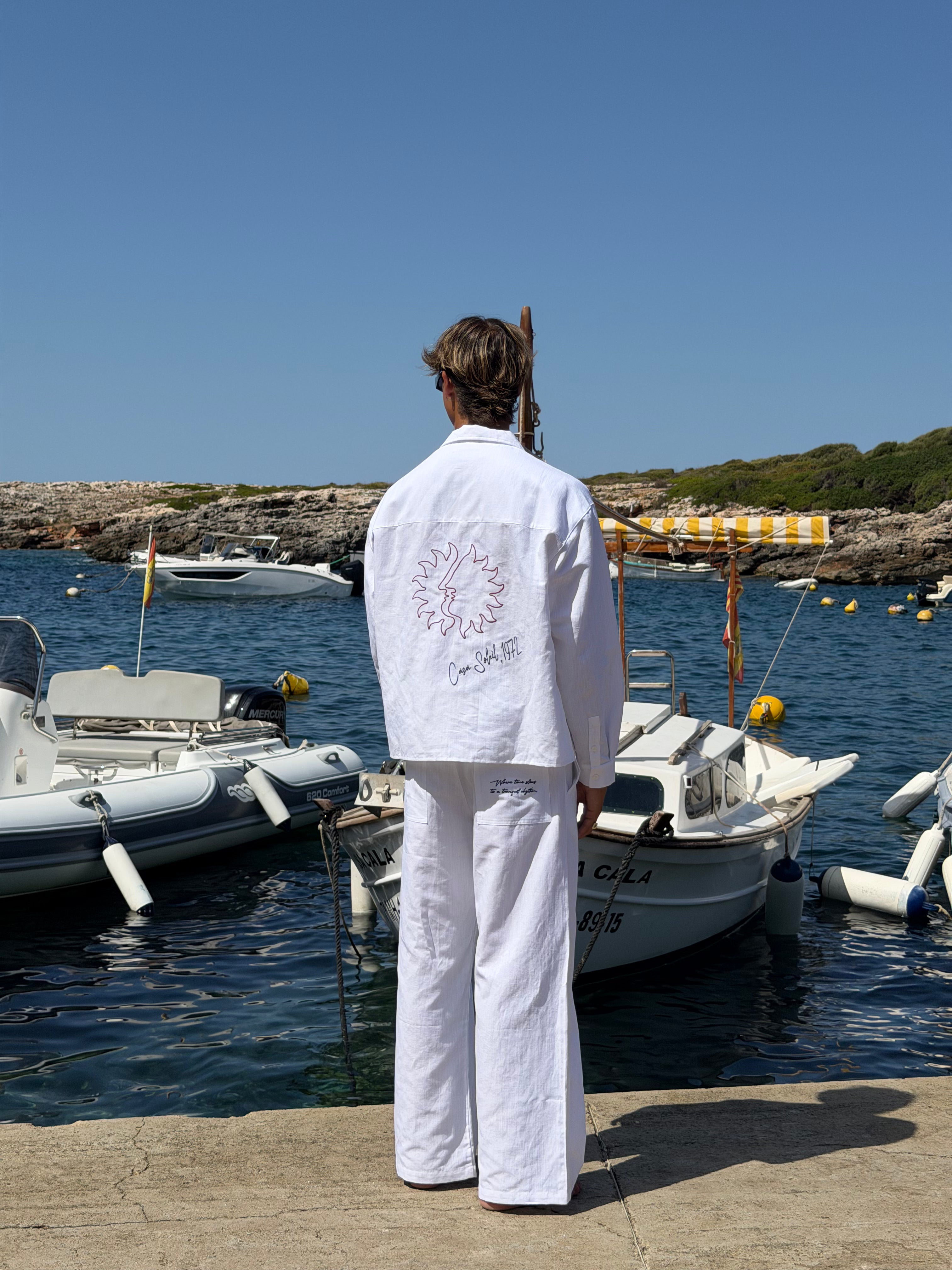 Casa Soleil White Linen Shirt