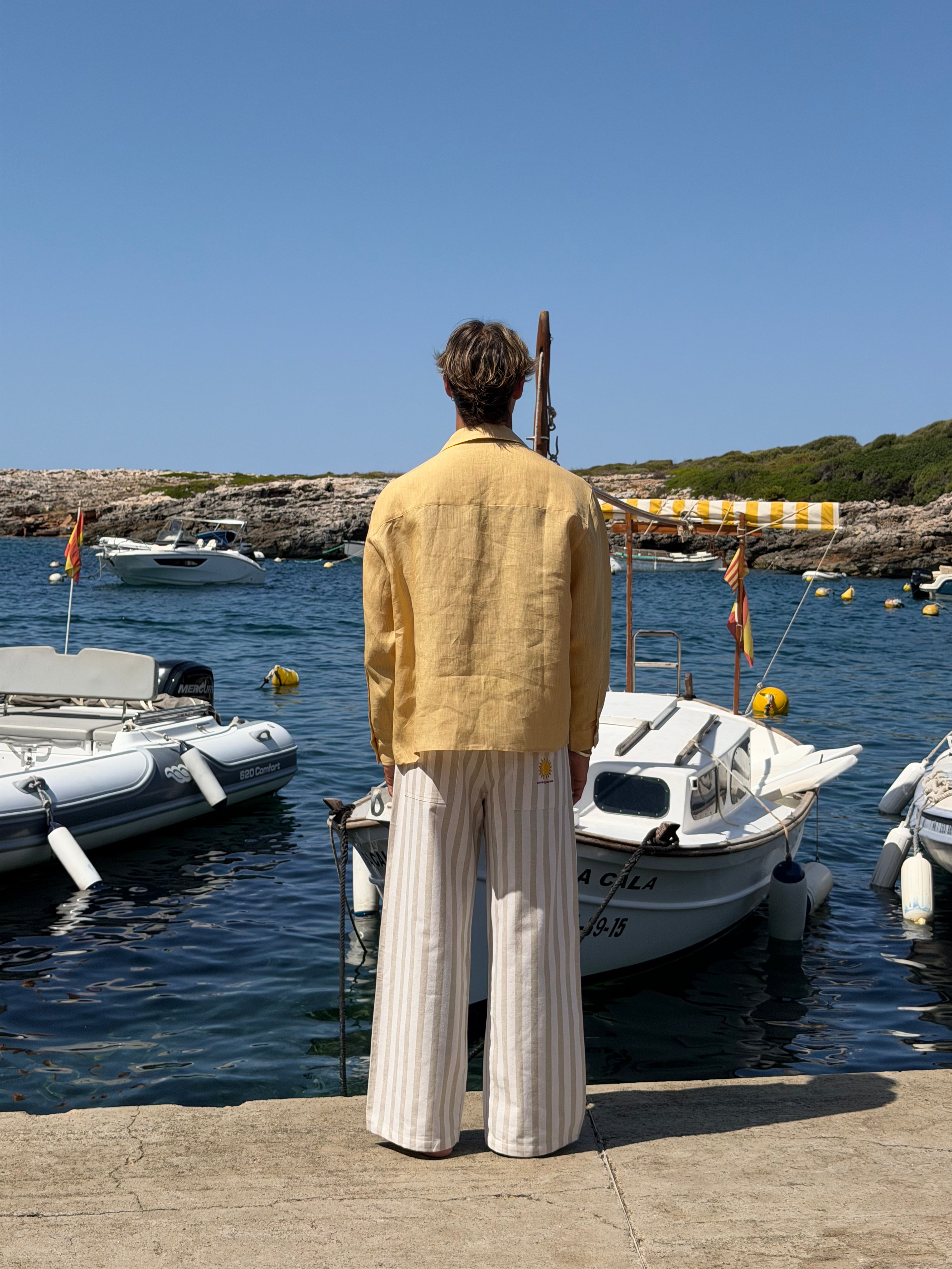 Casa Soleil Yellow Linen Shirt
