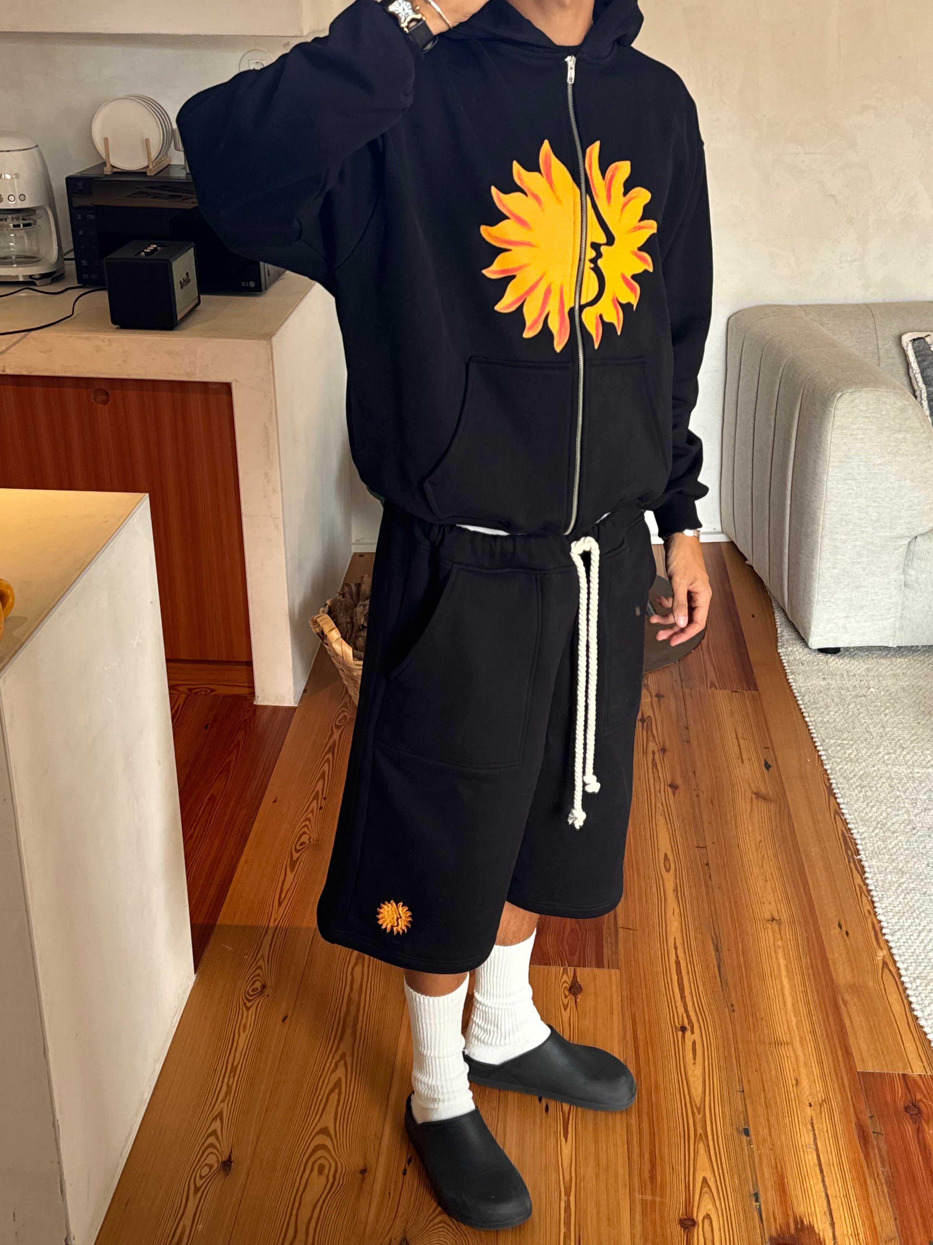 Cozy Black Zip Hoodie