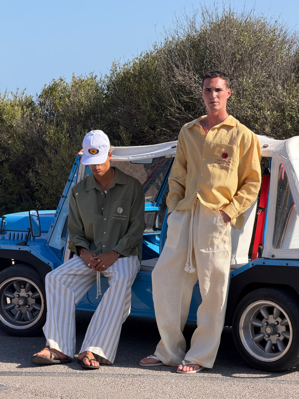 Casa Soleil Olive Linen Shirt