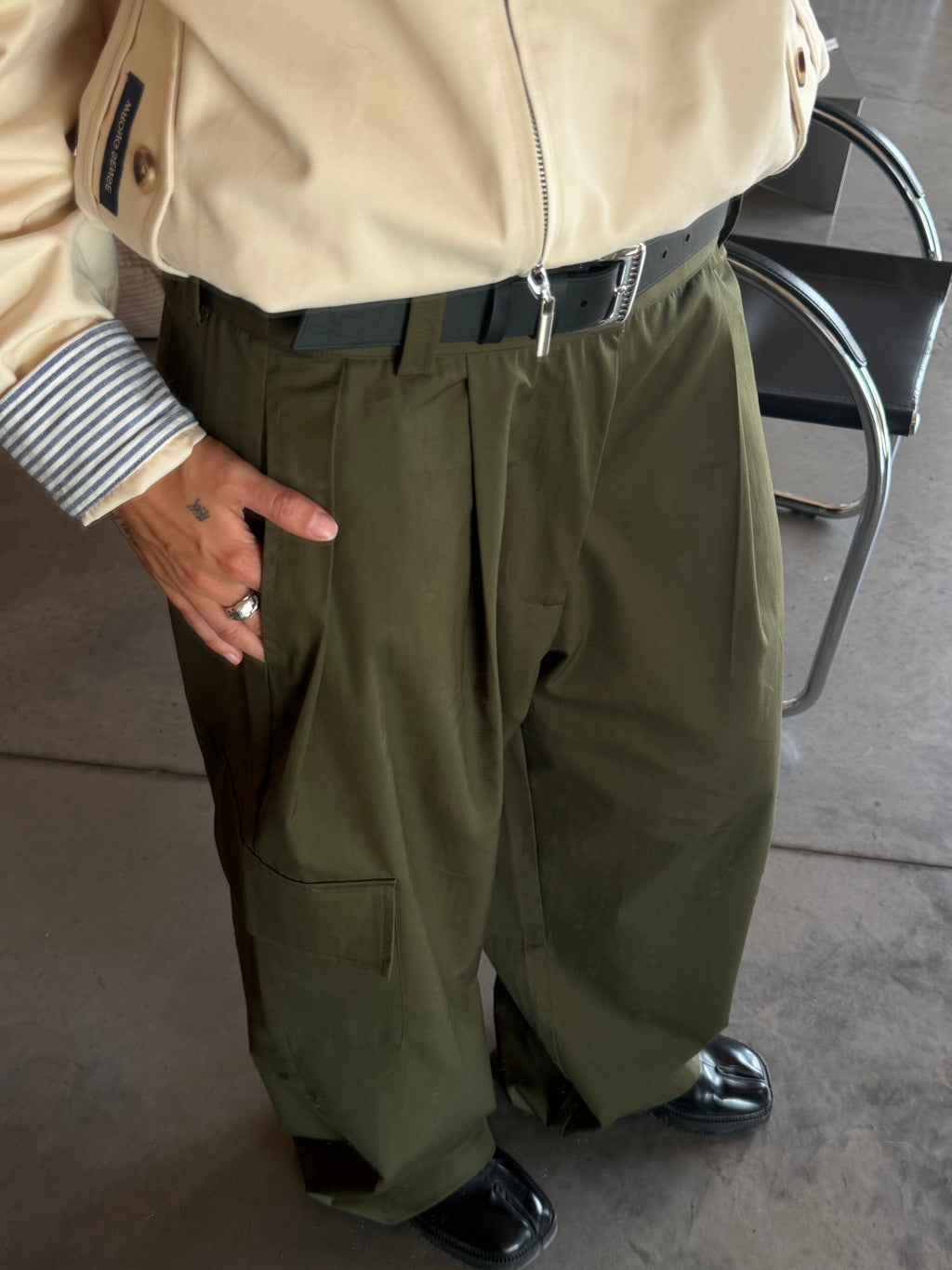 AW Olive Cargo Pants