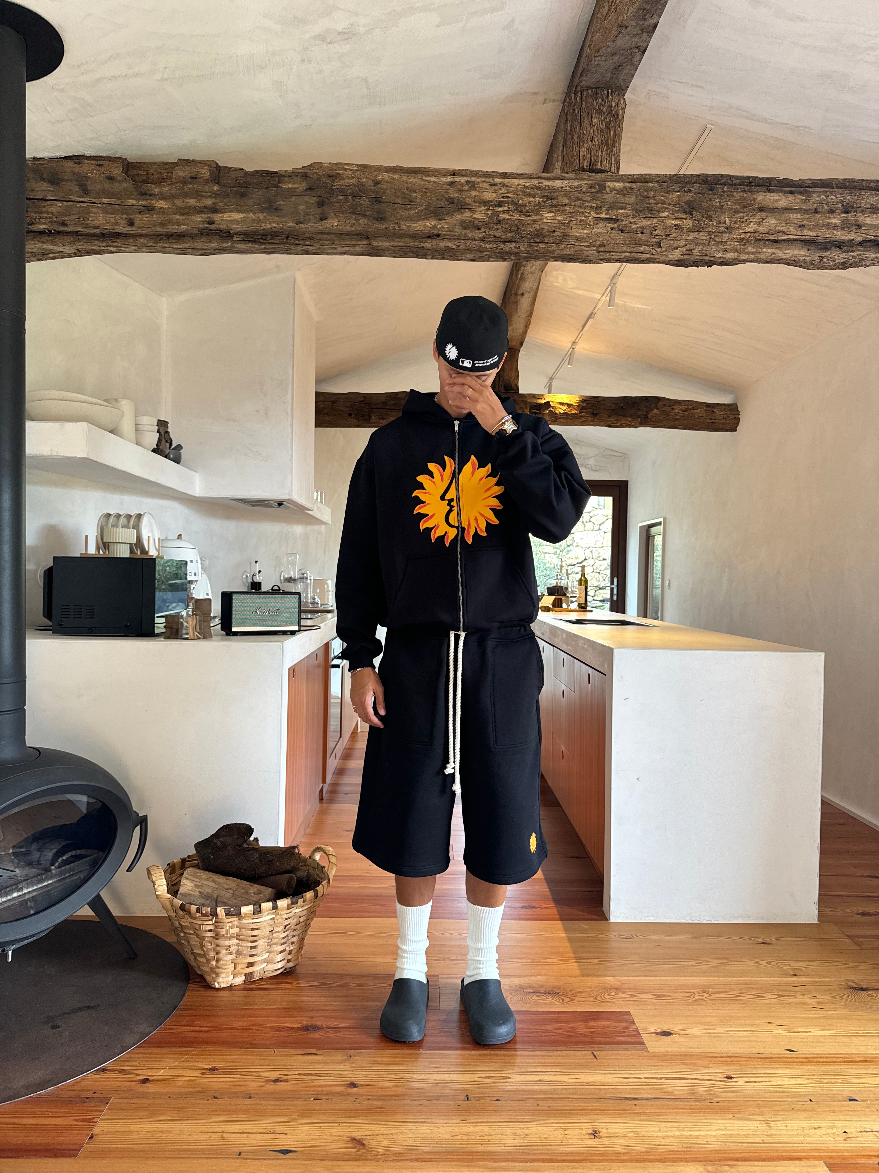 Cozy Black Zip Hoodie