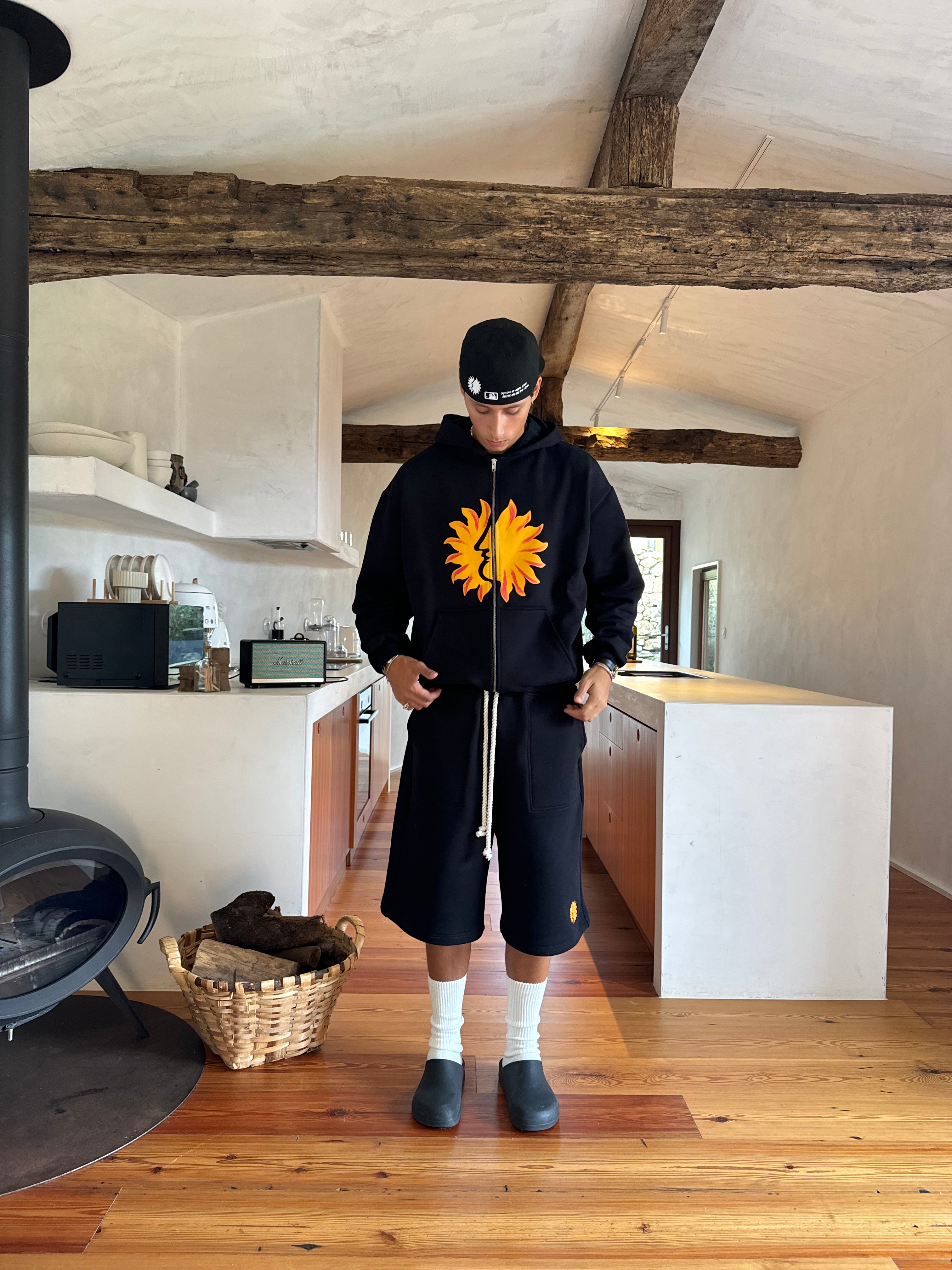 Cozy Black Zip Hoodie