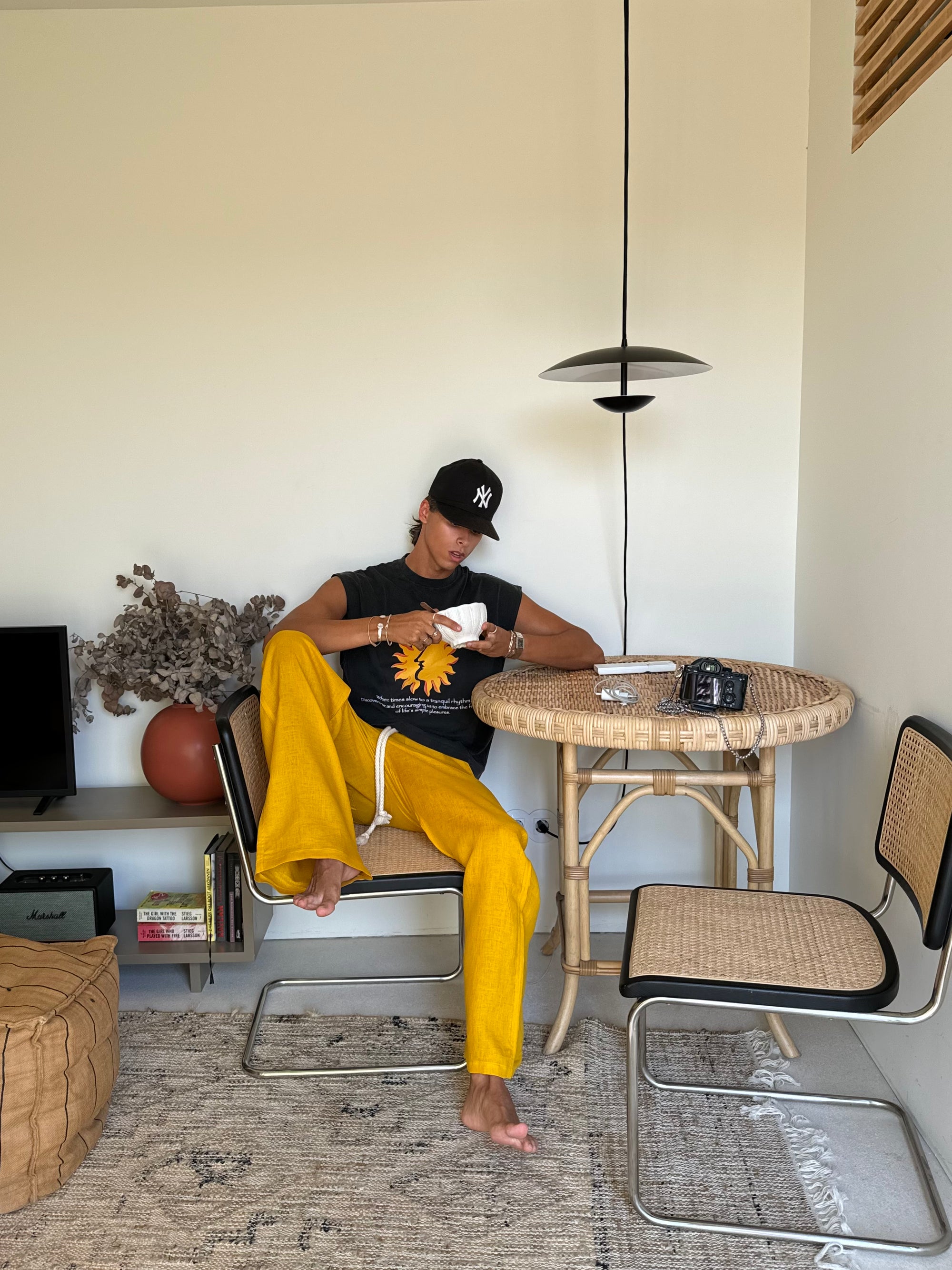 Yellow Linen Pants