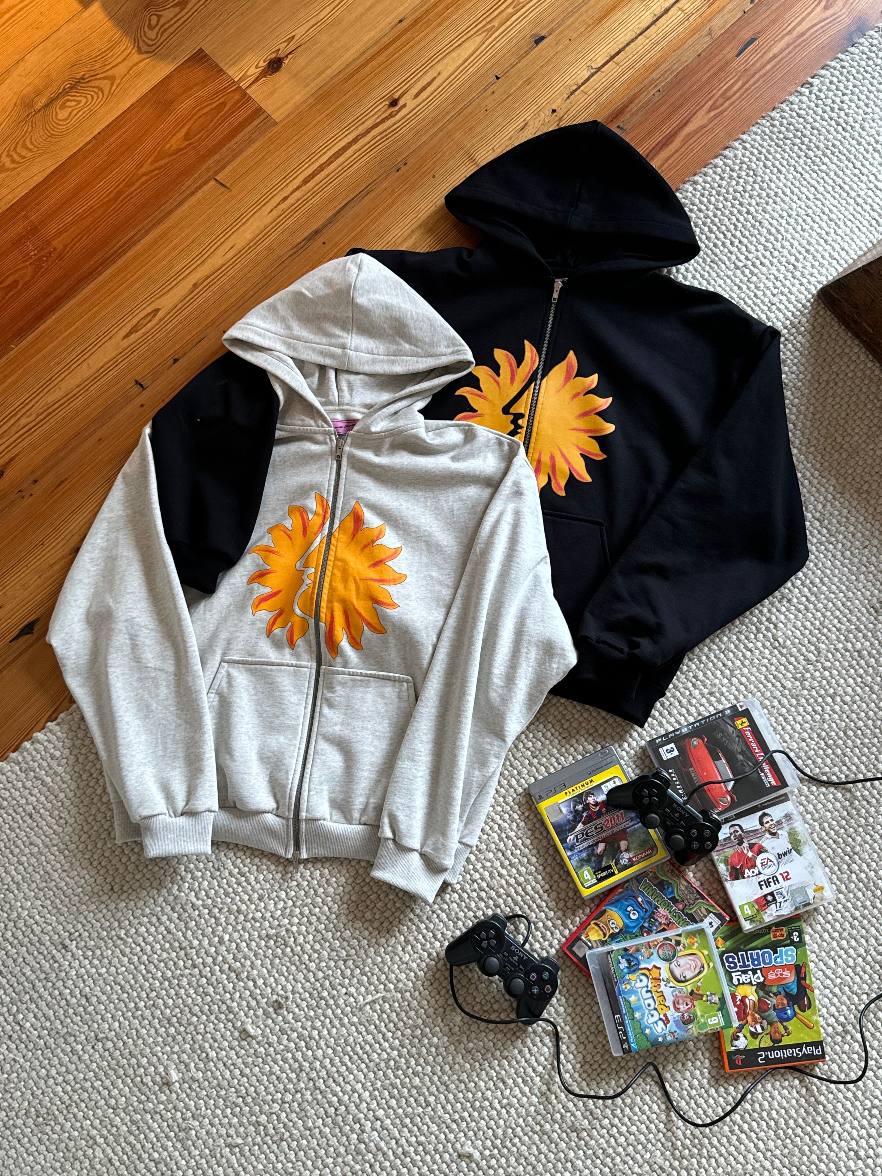 Cozy Grey Zip Hoodie