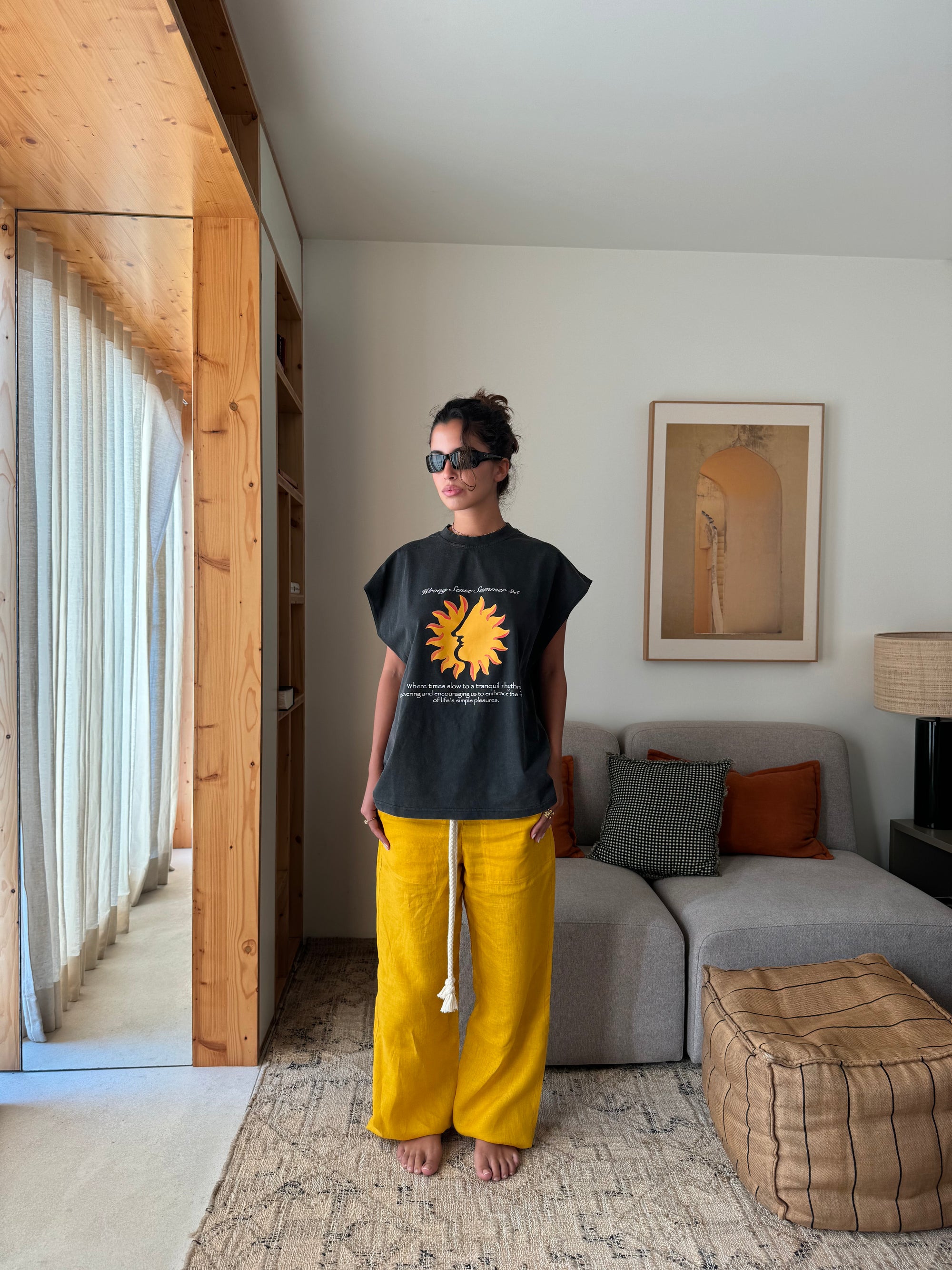 Yellow Linen Pants