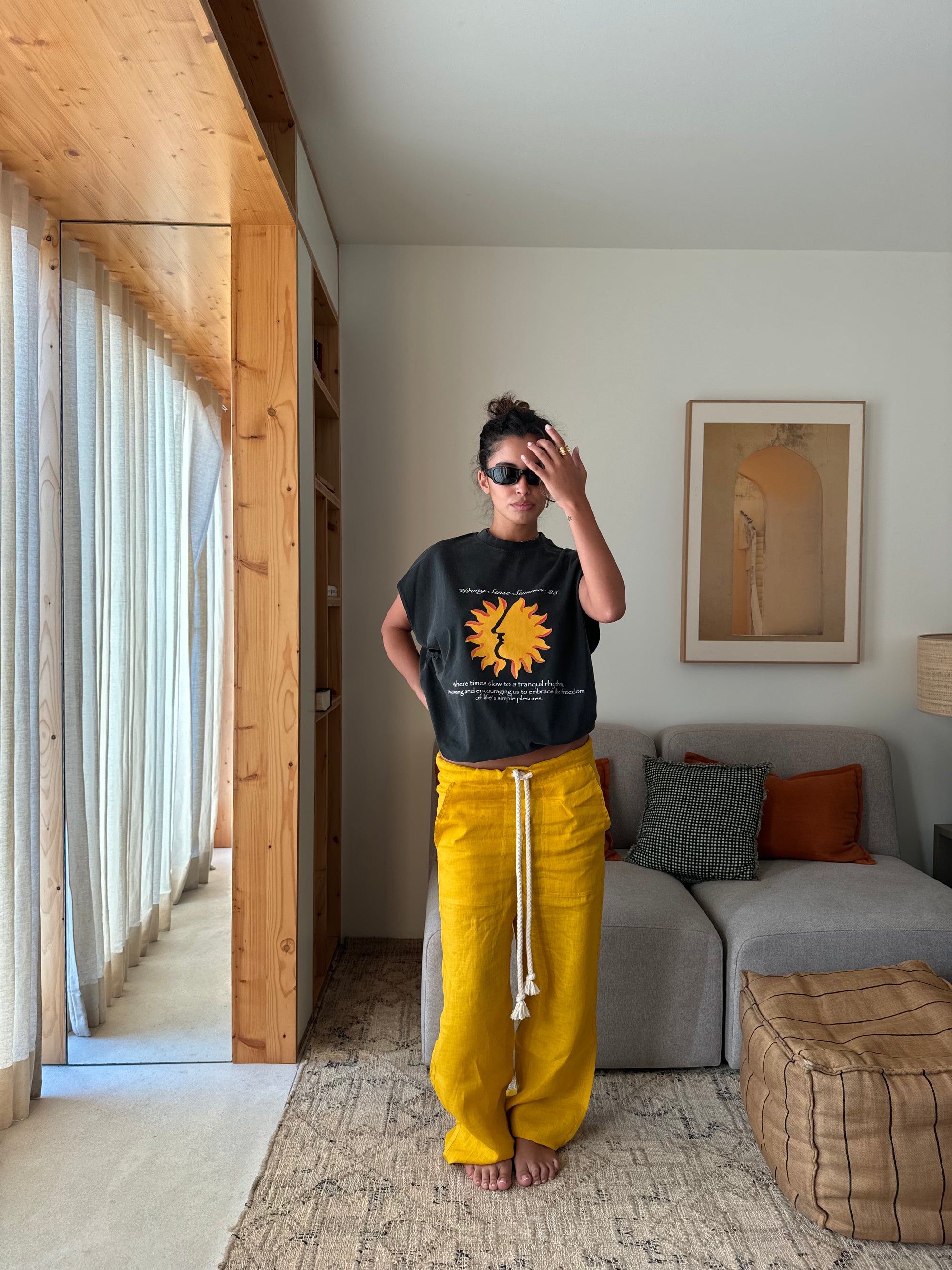Yellow Linen Pants