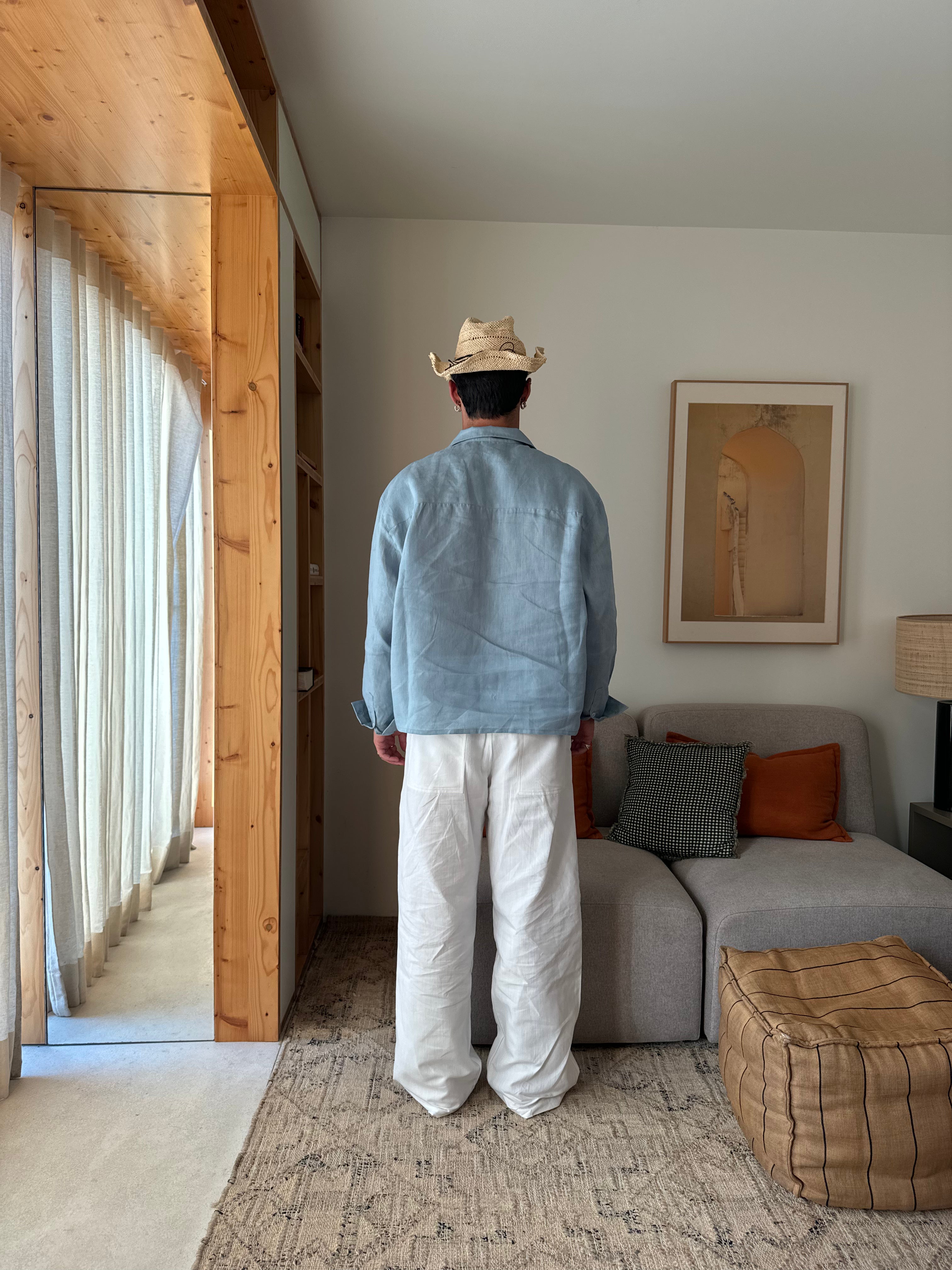 Baby Blue Linen Shirt