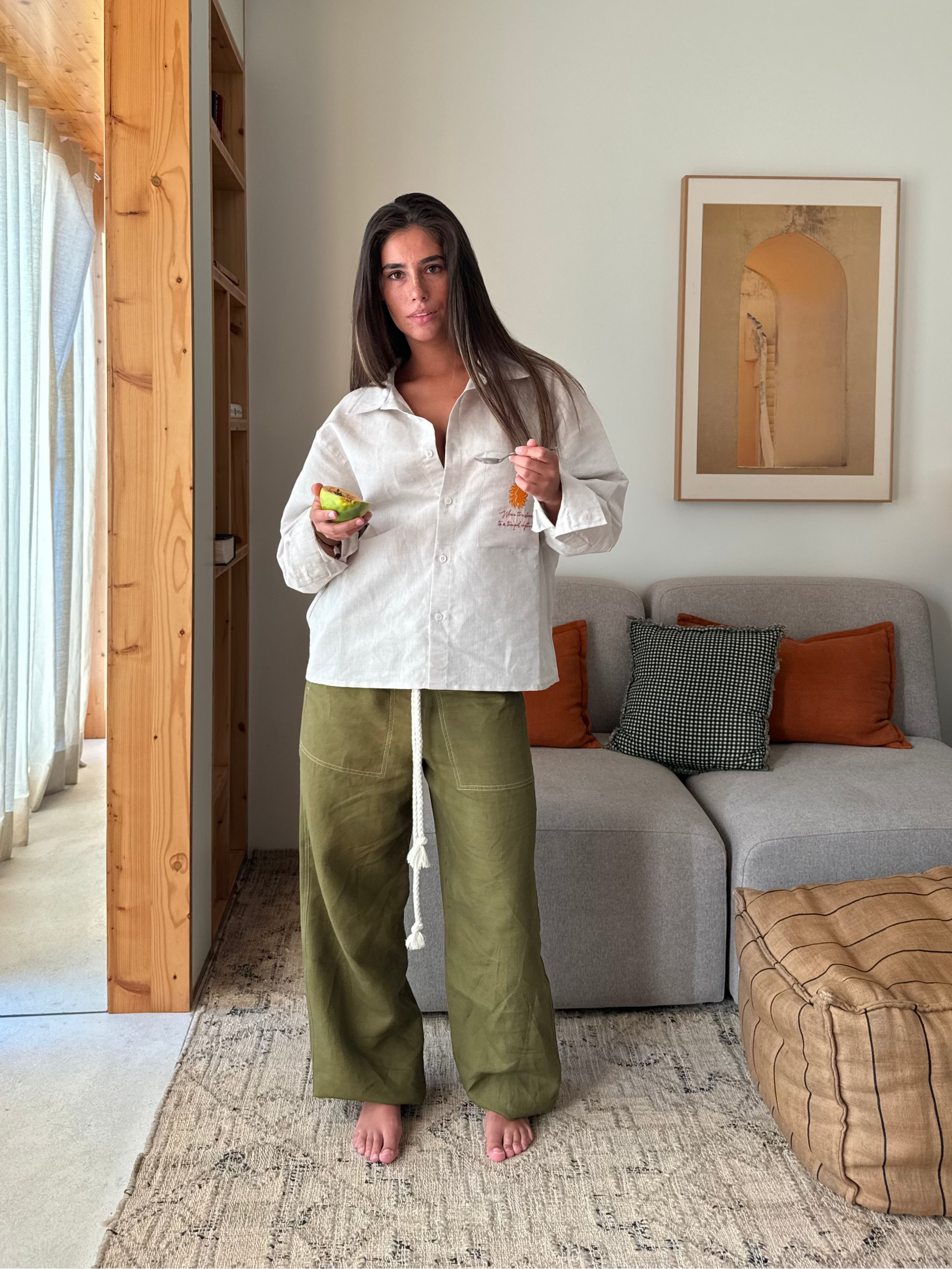 Beige Linen Shirt