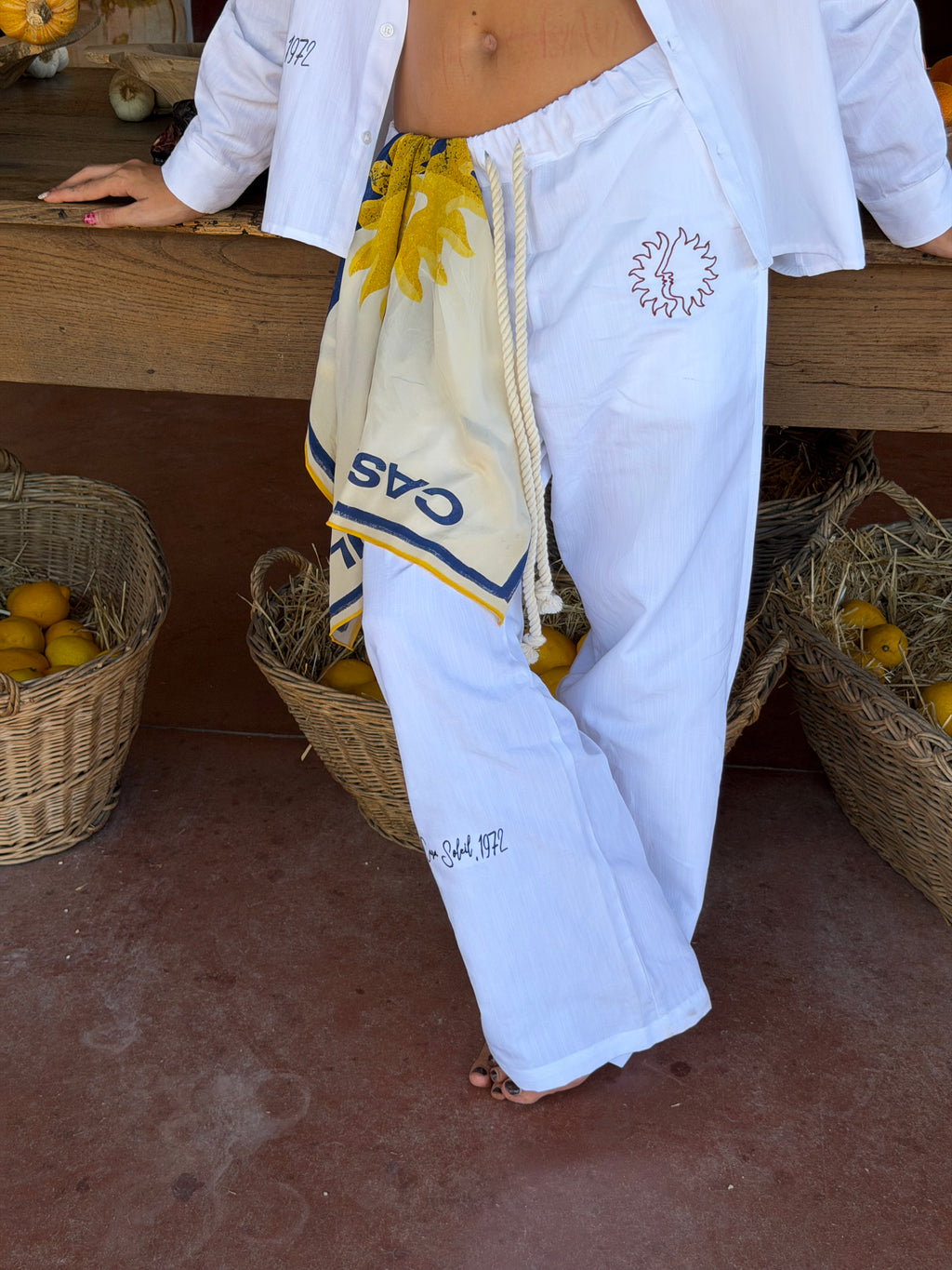 Casa Soleil White Linen Shirt