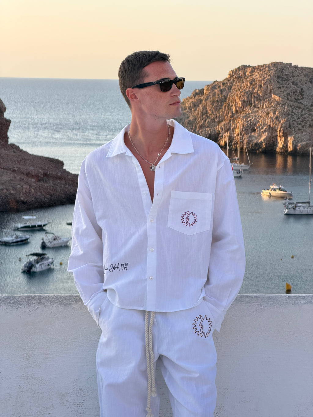 Casa Soleil White Linen Shirt