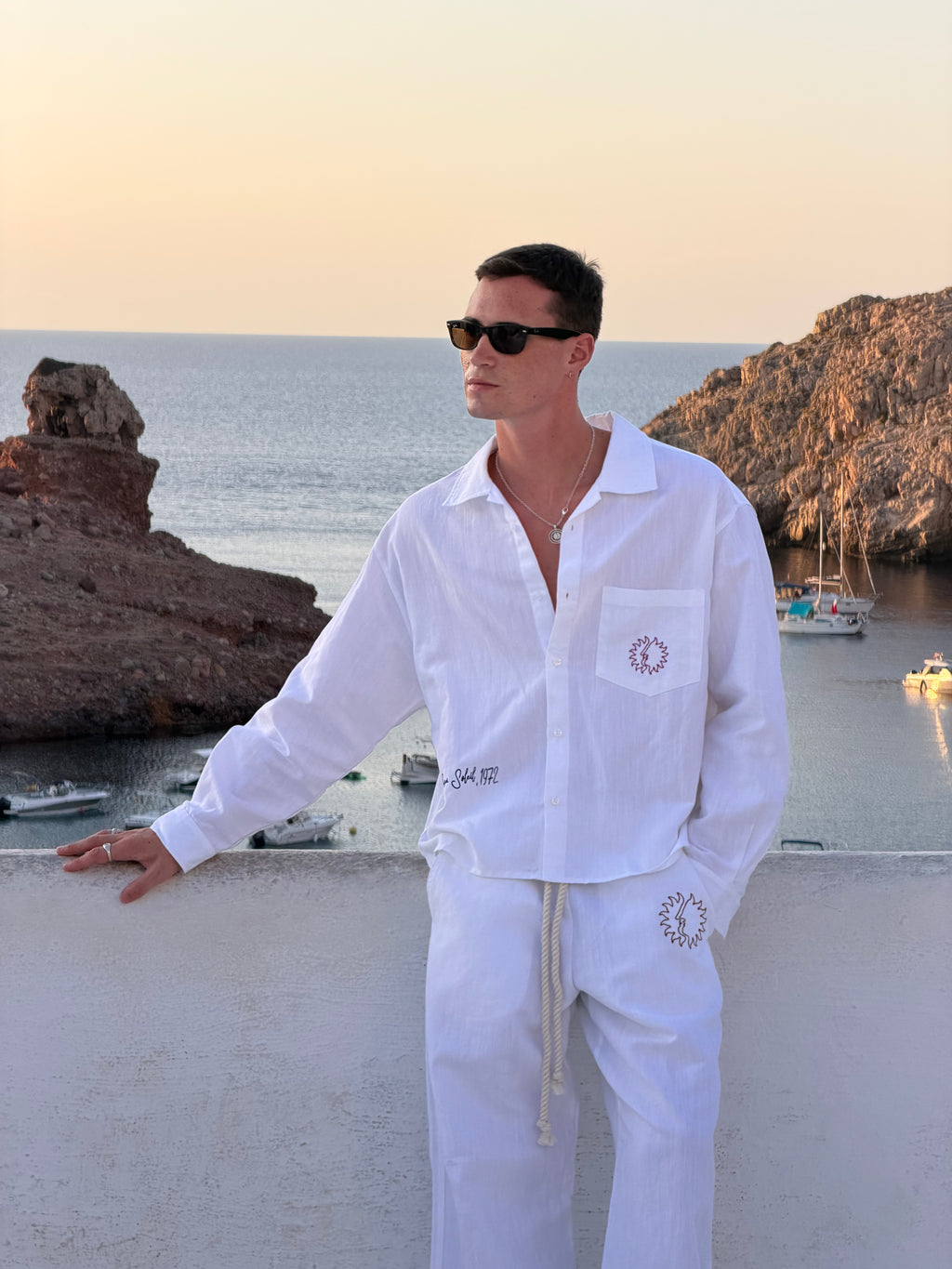 Casa Soleil White Linen Shirt
