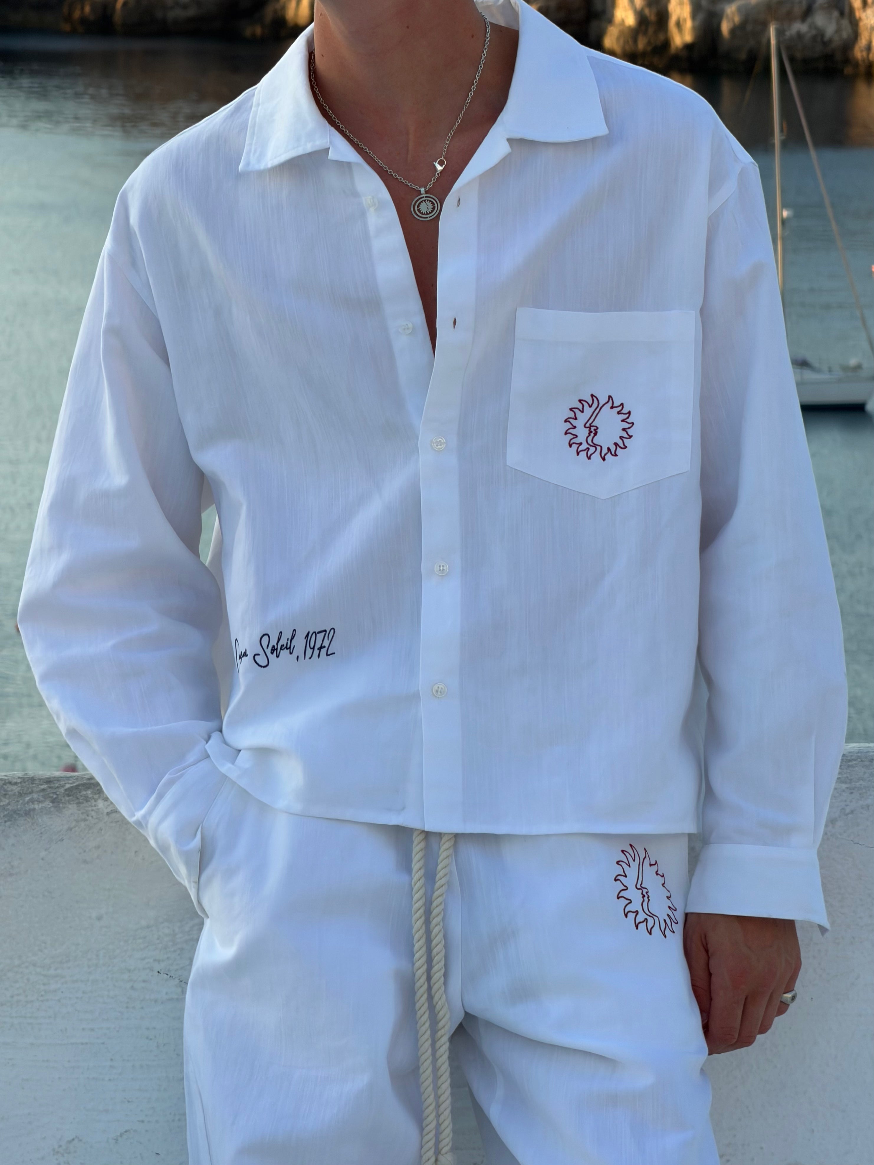 Casa Soleil White Linen Shirt