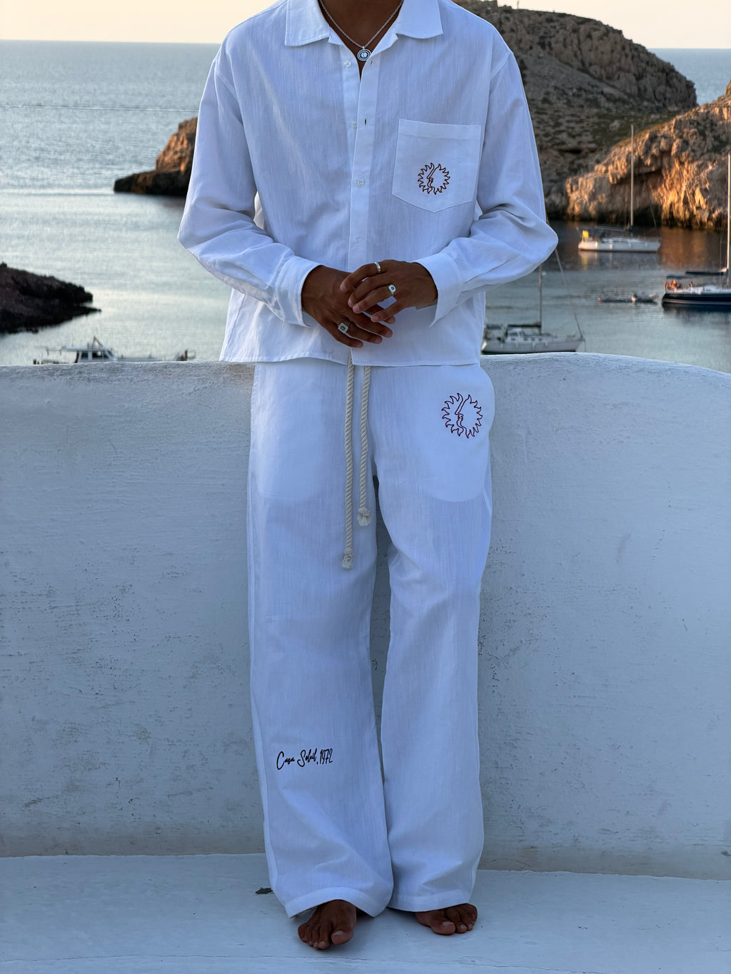 Casa Soleil White Linen Shirt