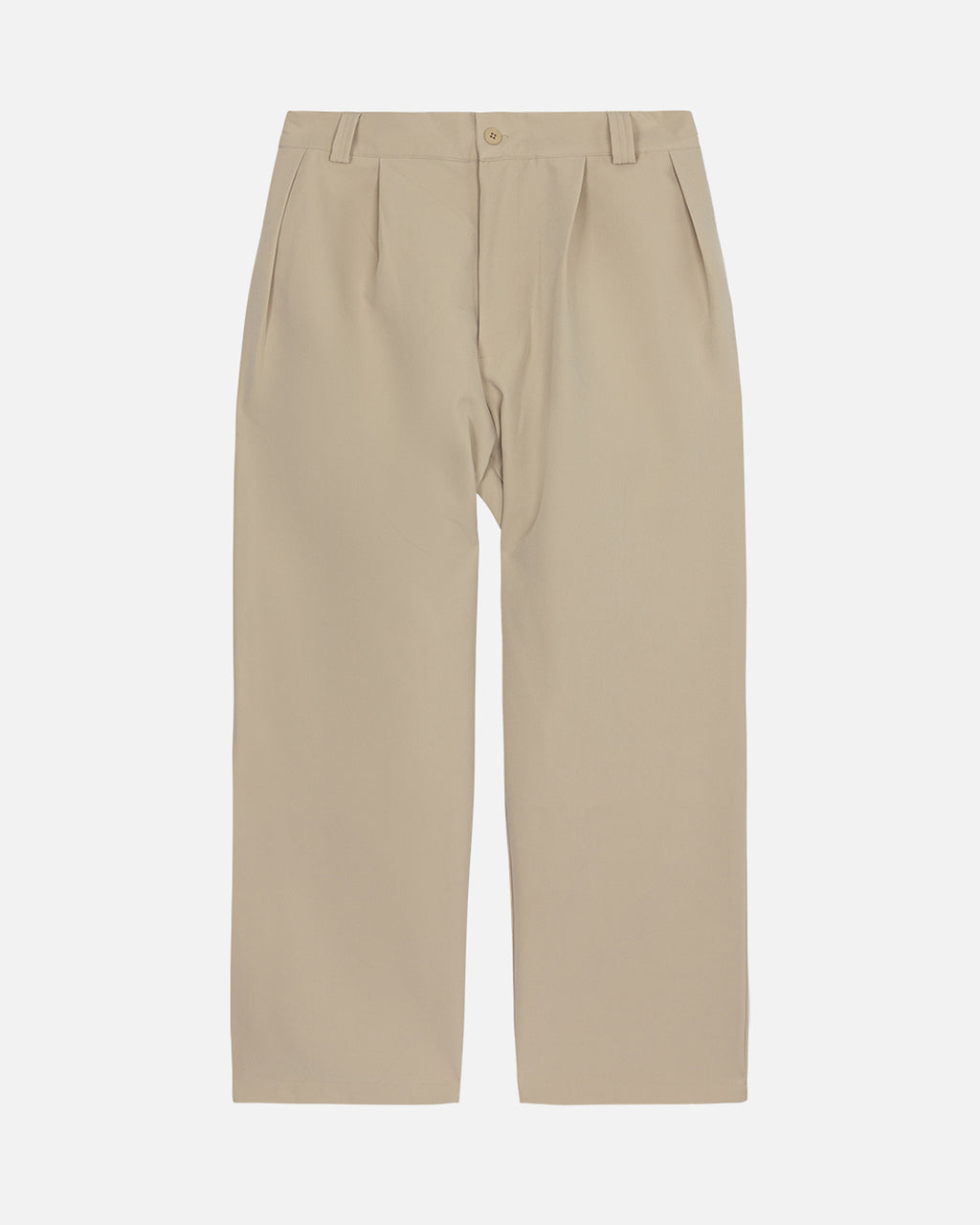 Beige Straight Tailored Pants