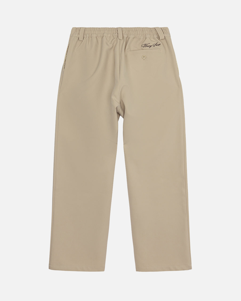 Beige Straight Tailored Pants