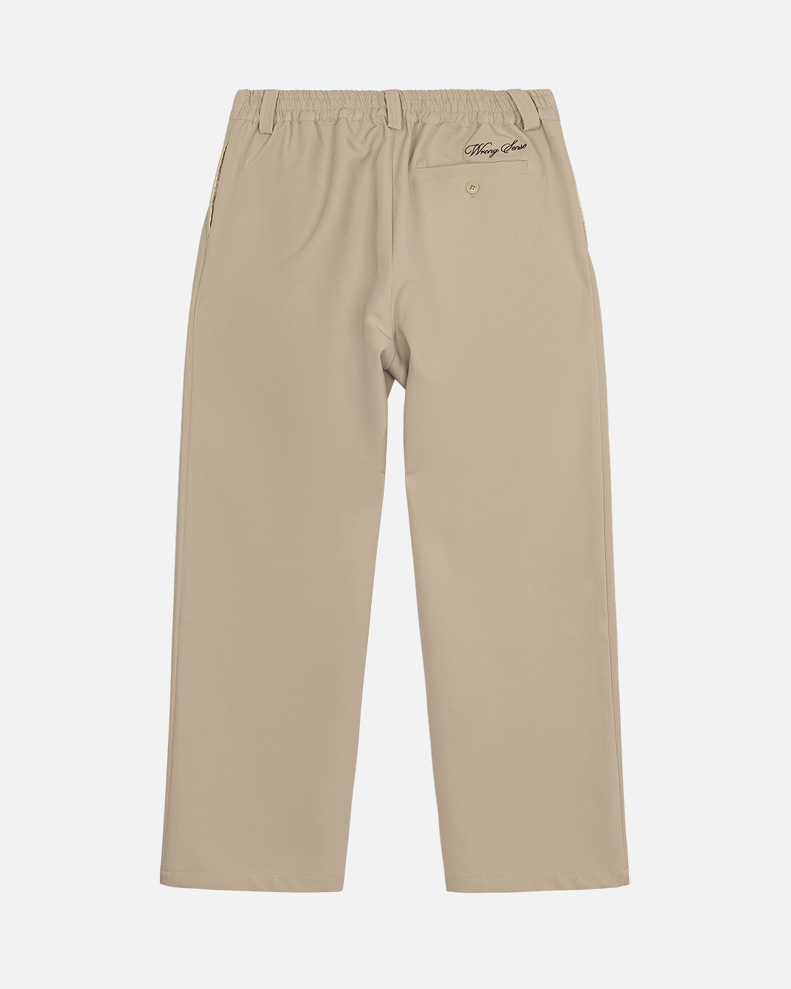 Beige Straight Tailored Pants