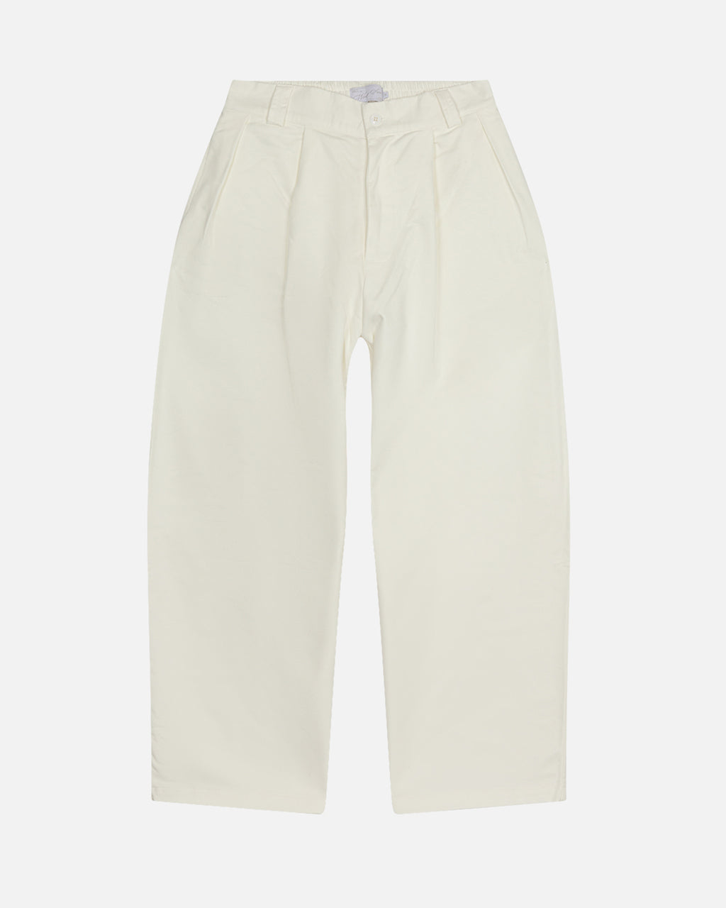 White Wide Leg Tailored Pants