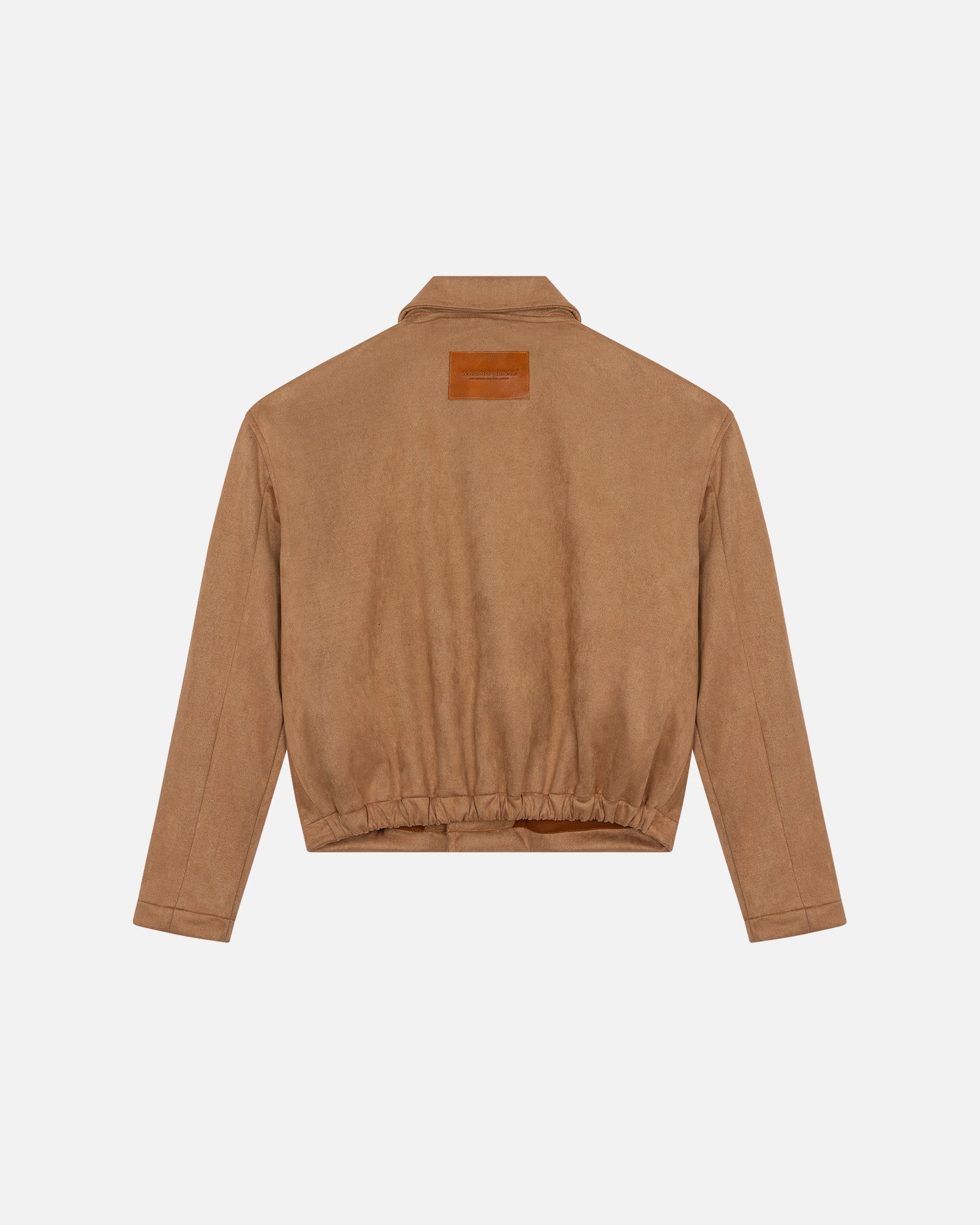 Suede Funnel Neck Jacket