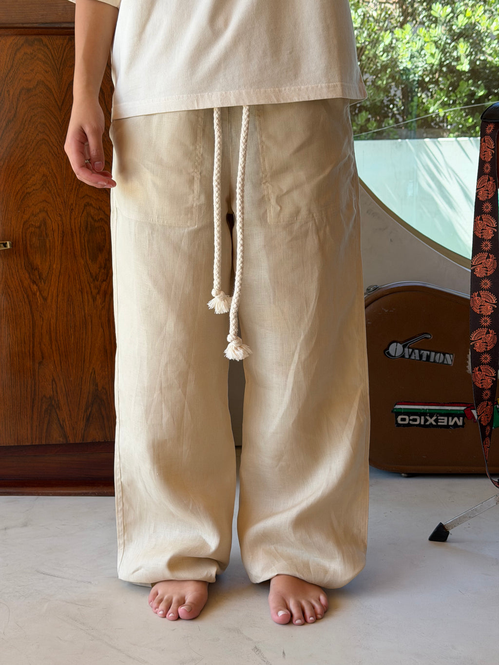 Sand Neutrals Linen Pants
