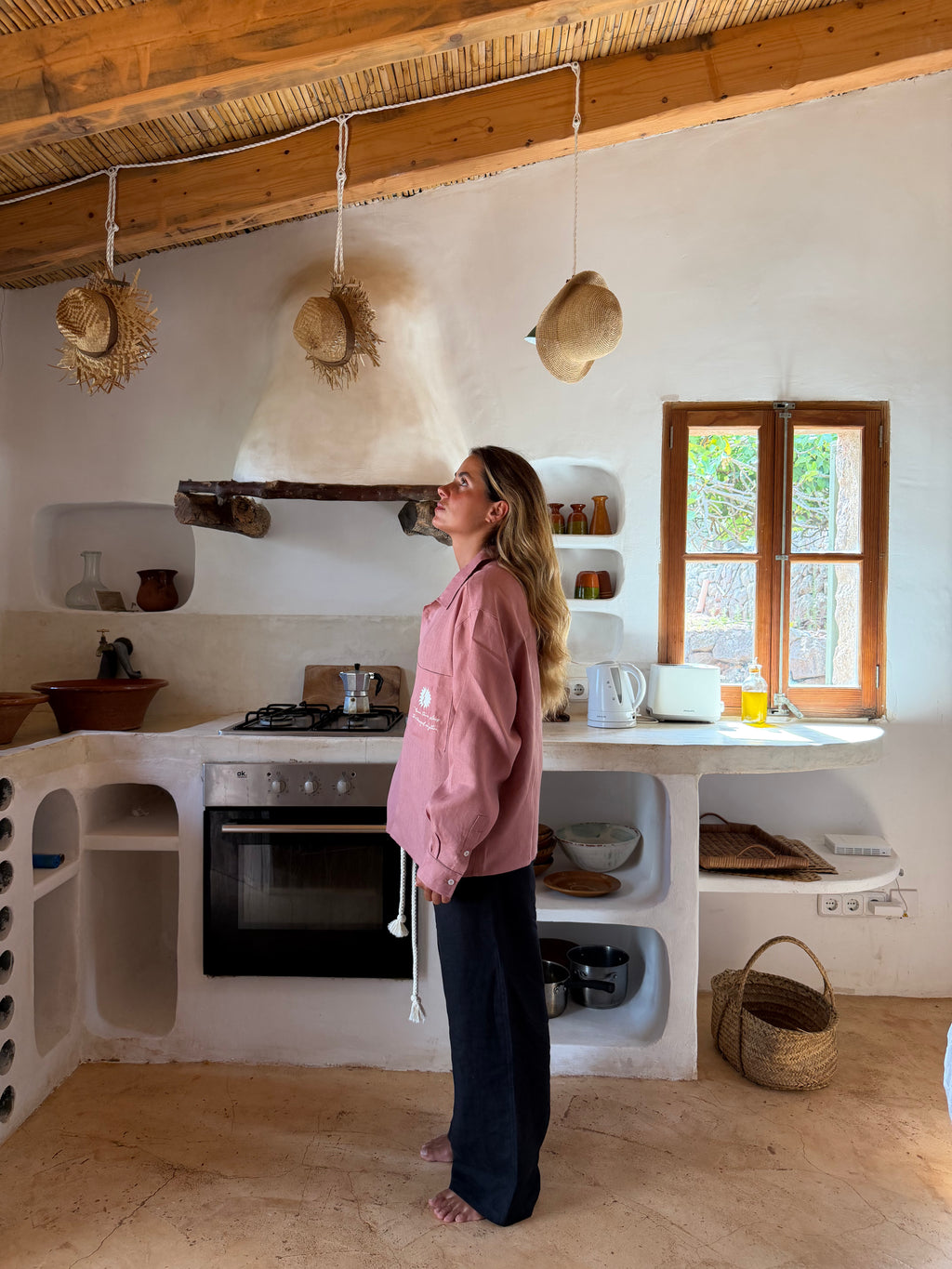 Pink Mallorca Linen Shirt