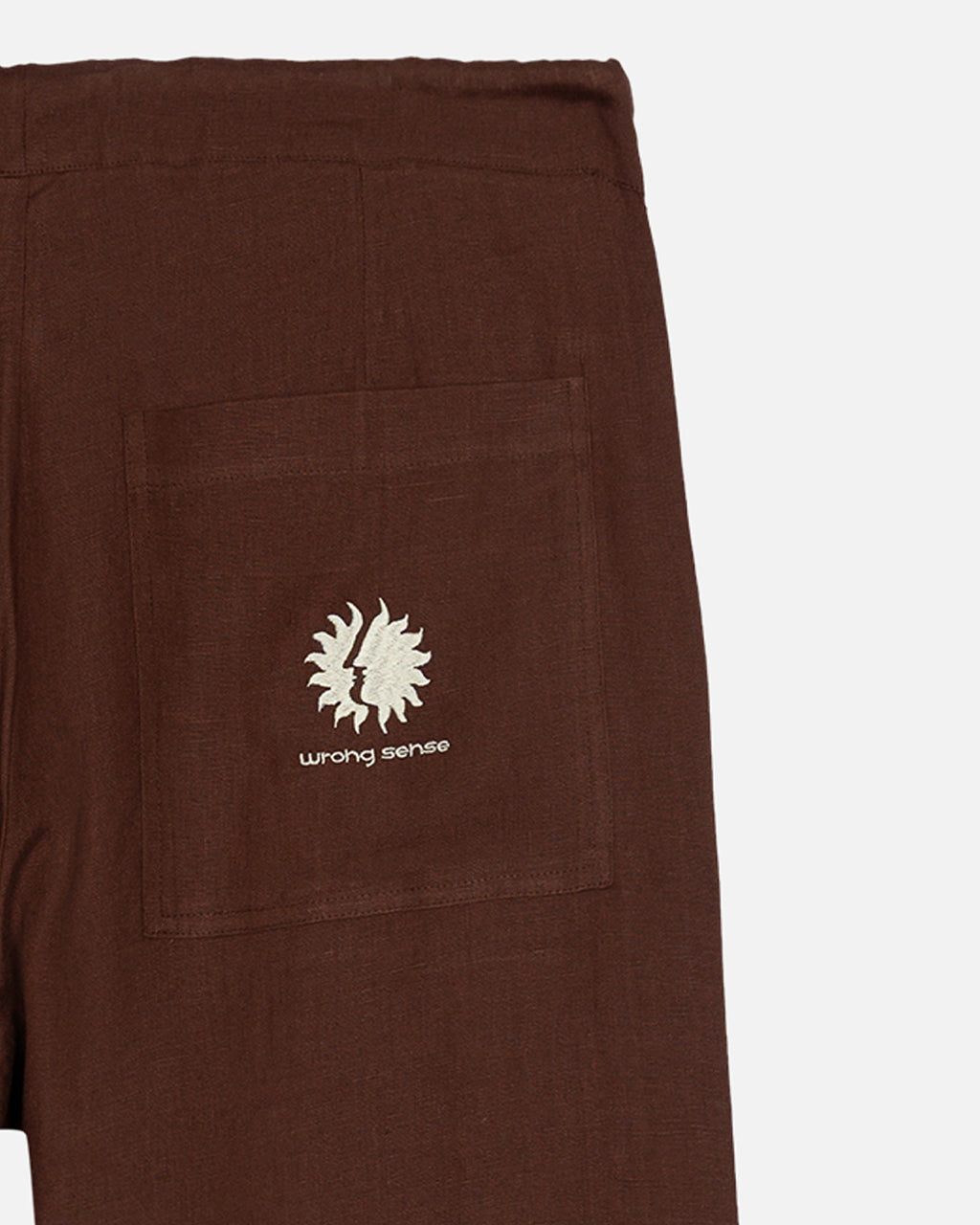 Mediterraneo Brown Linen Pants