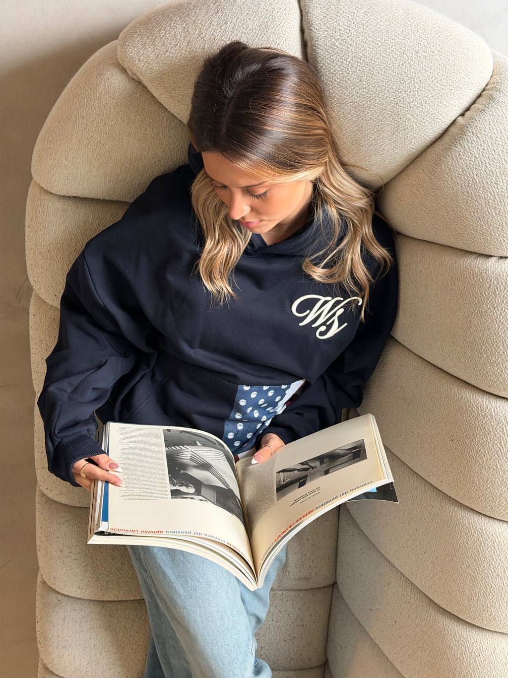 Wrong Sense x oMA Navy Hoodie