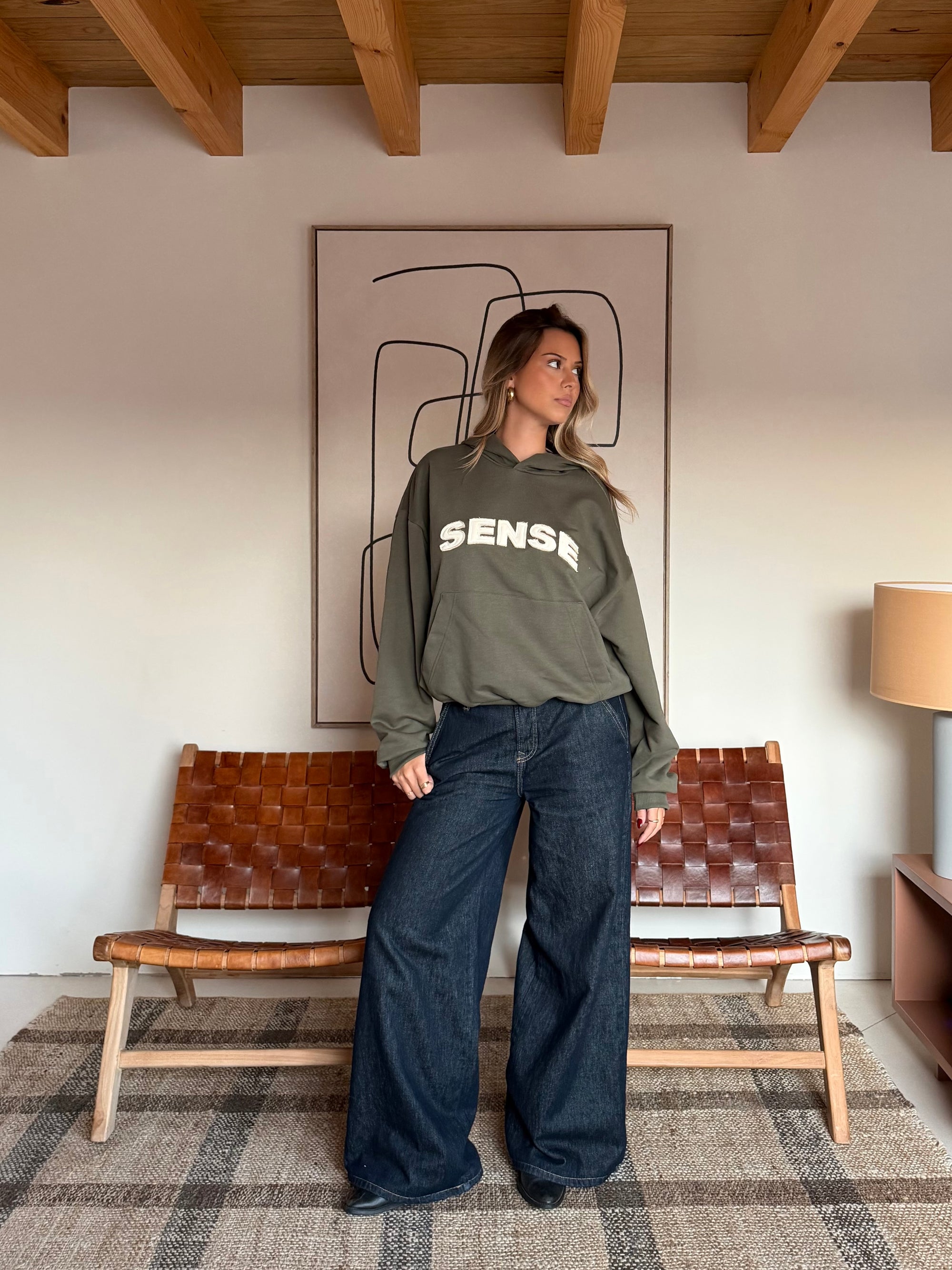 Sense Olive Green Hoodie