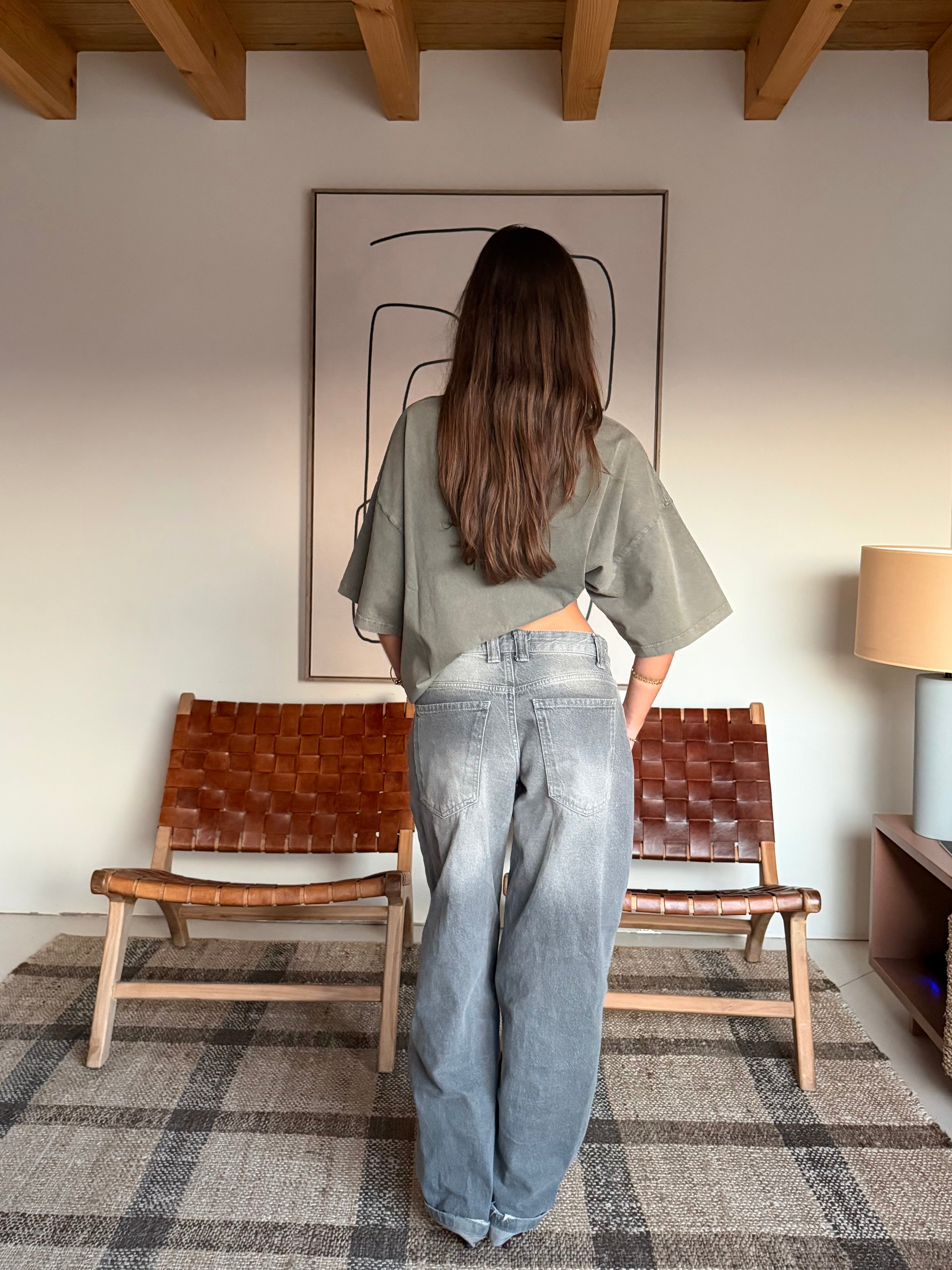 Sense Vintage Olive Green Tee