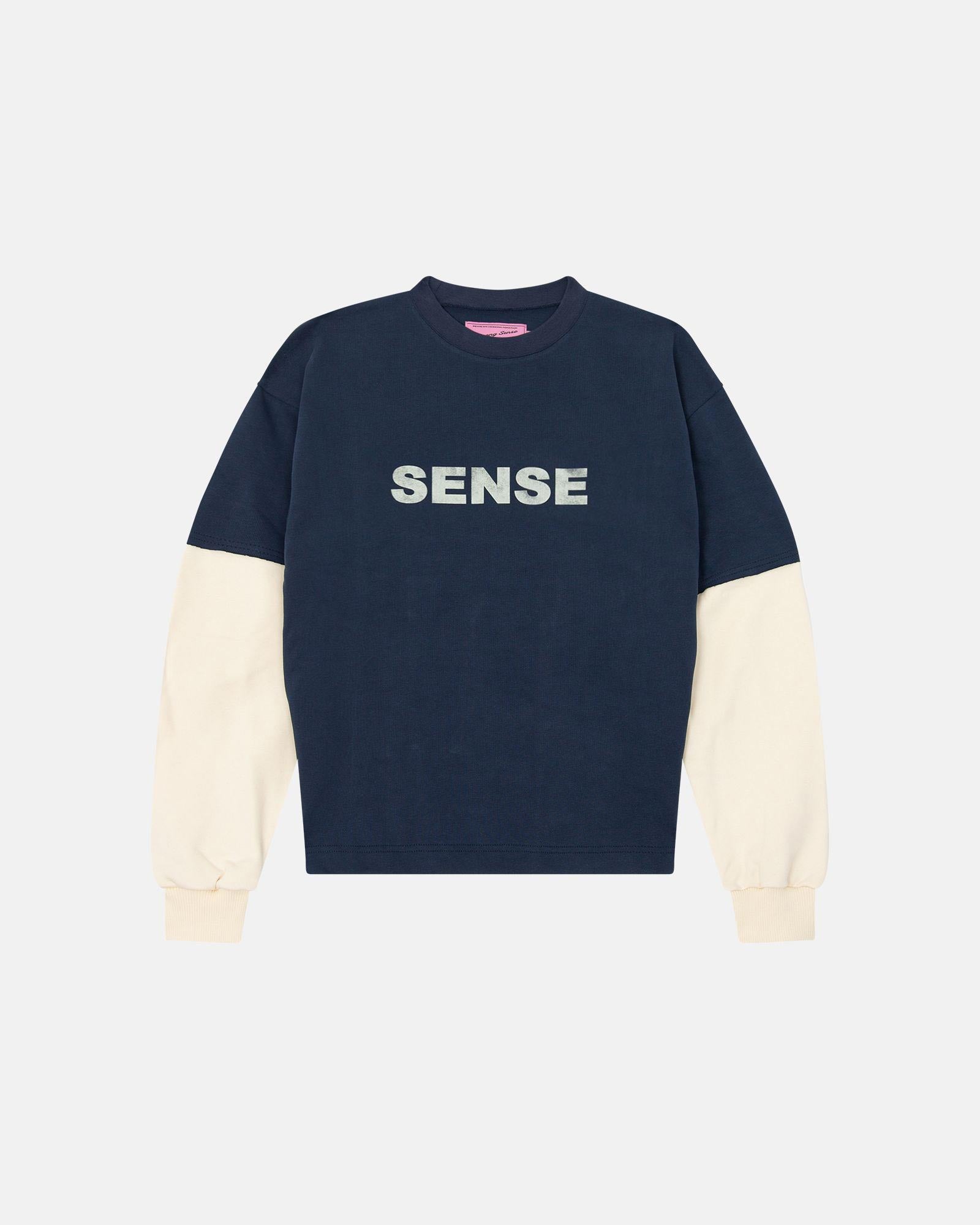 Sense Navy Blue Double-Sleeve Tee
