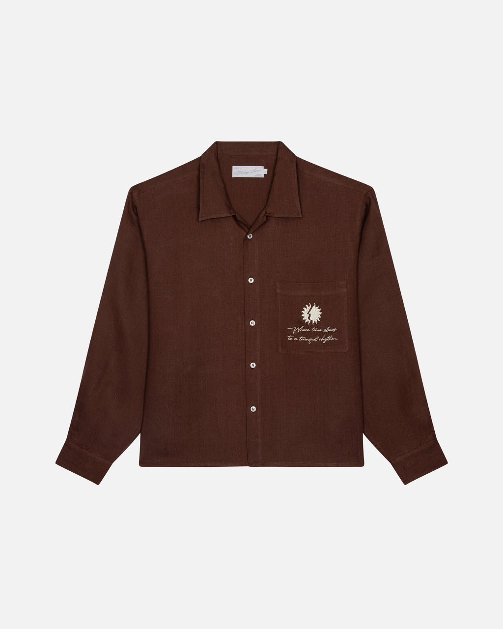 Mediterraneo Brown Linen Shirt