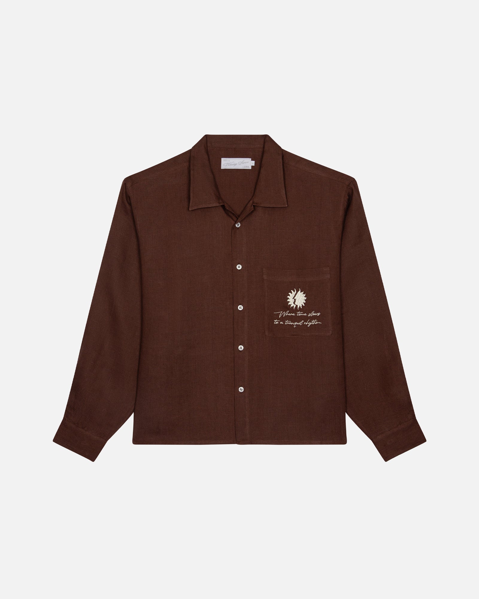 Mediterraneo Brown Linen Shirt