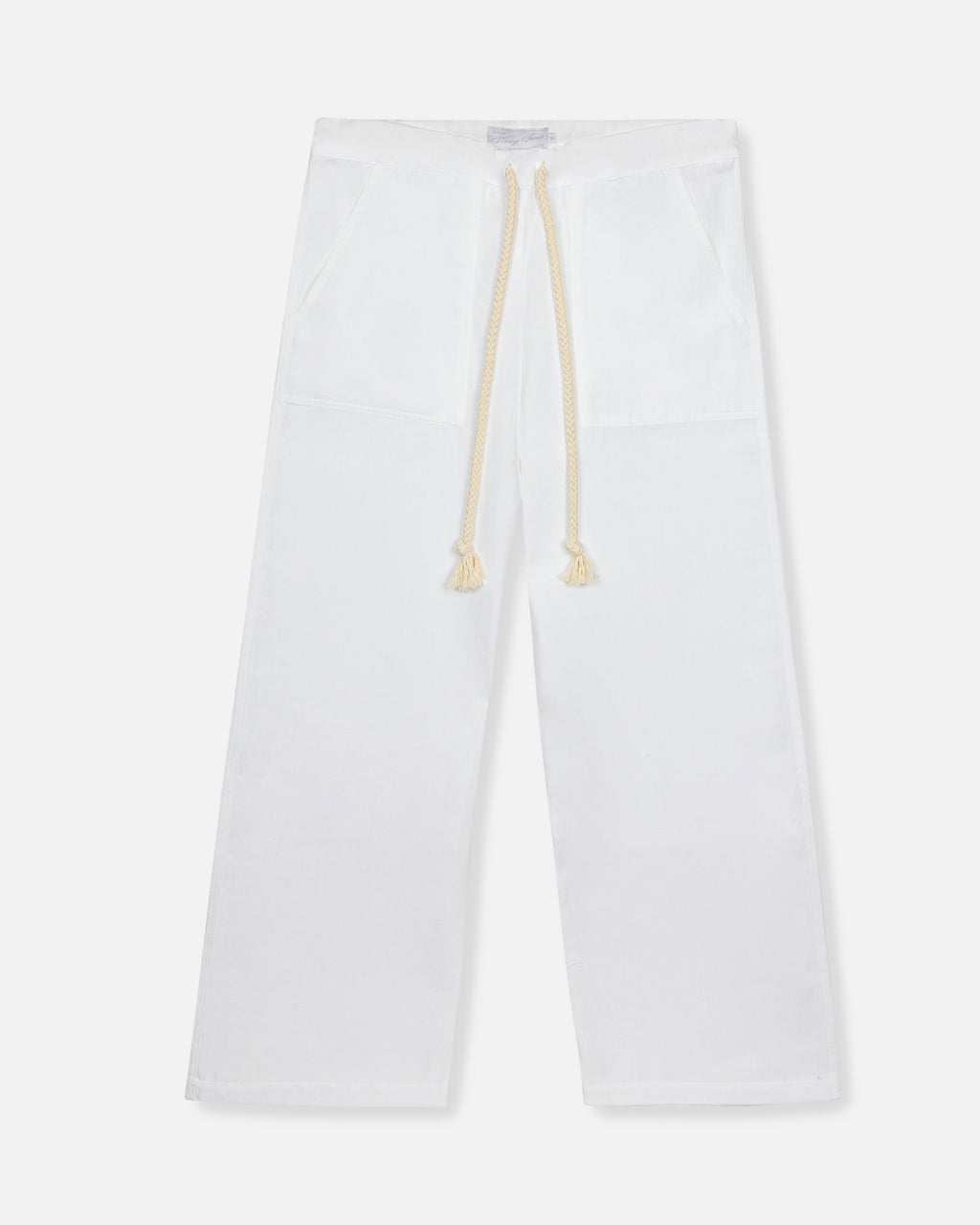 Mediterraneo White Linen Pants