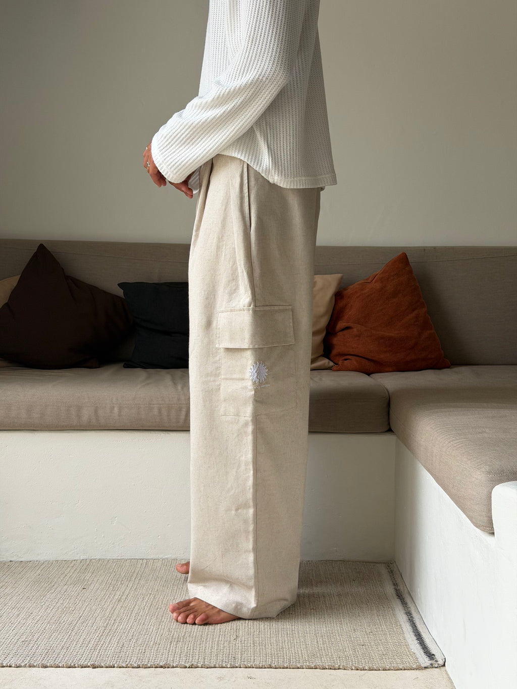Essentials Cargo Linen Pants