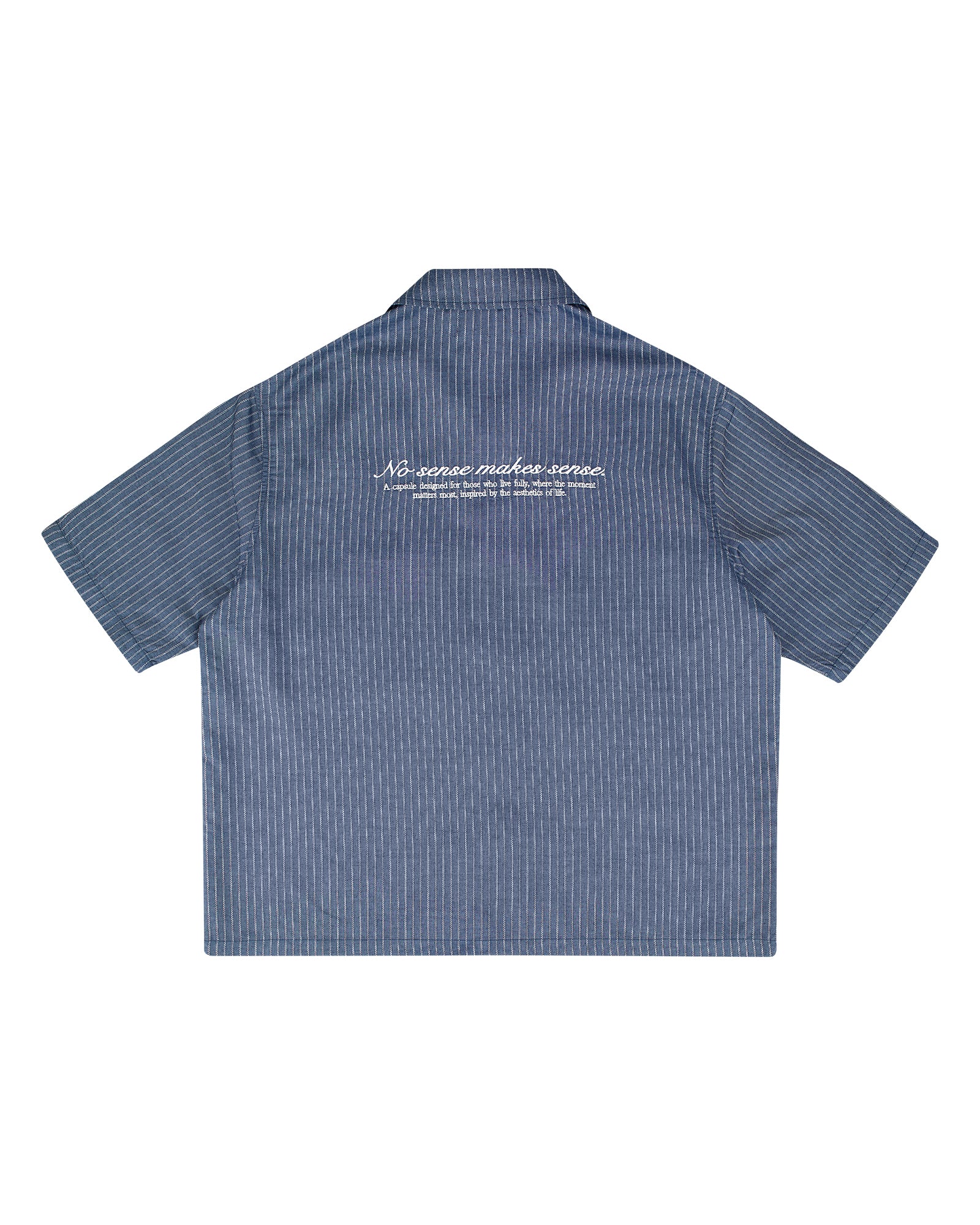 Navy Blue Striped Shirt