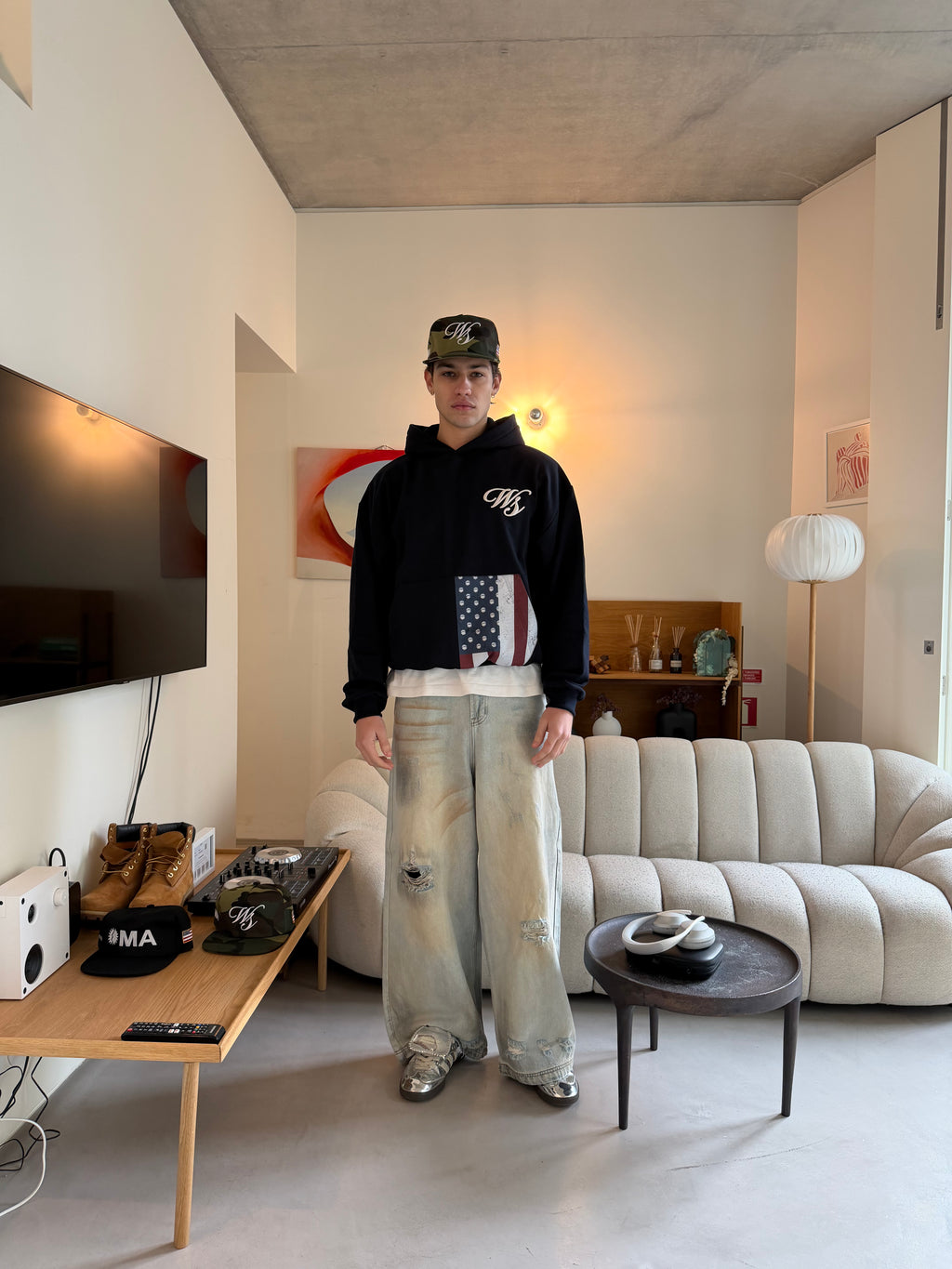 Wrong Sense x oMA Navy Hoodie