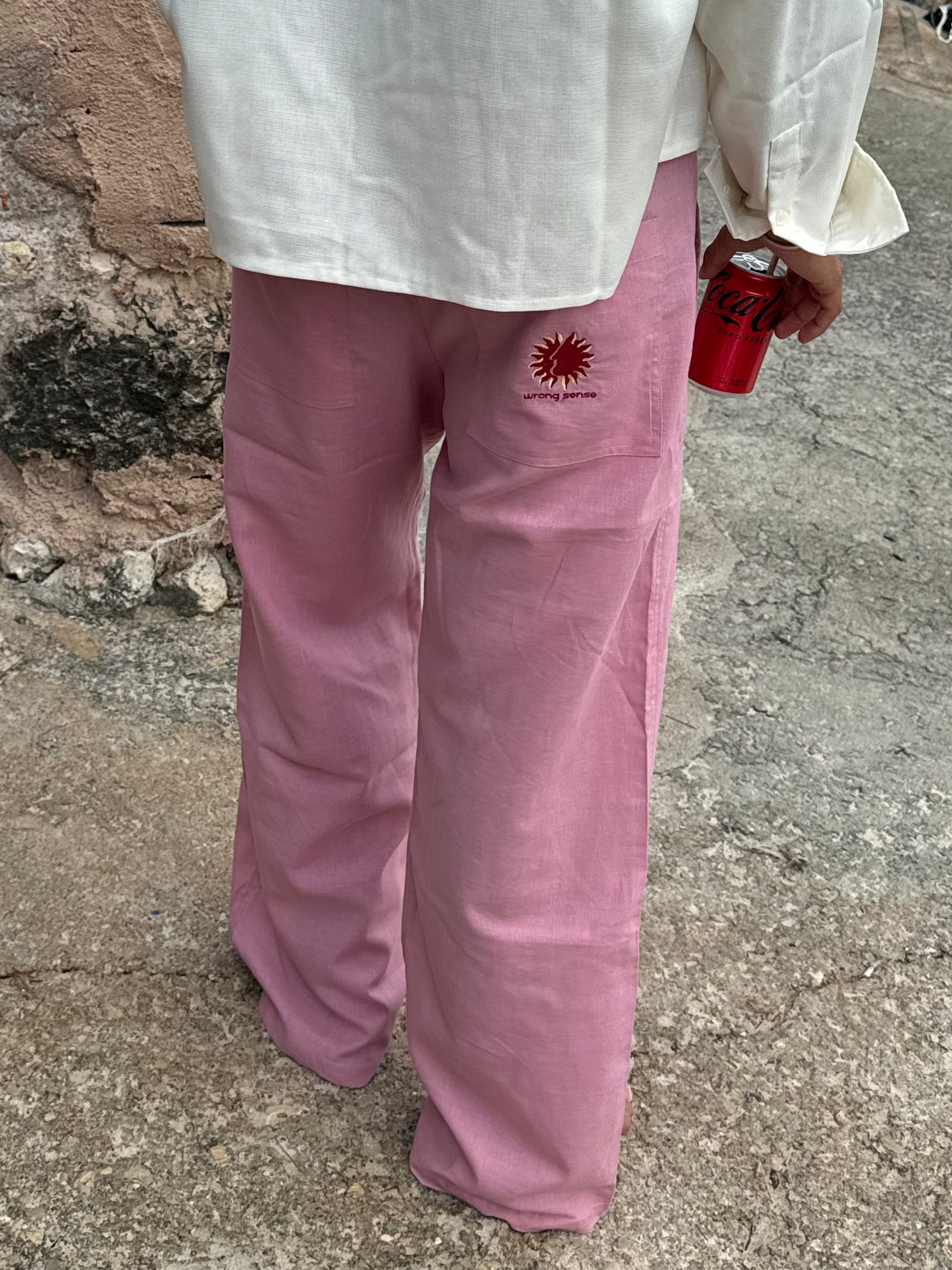 Pink Linen Pants