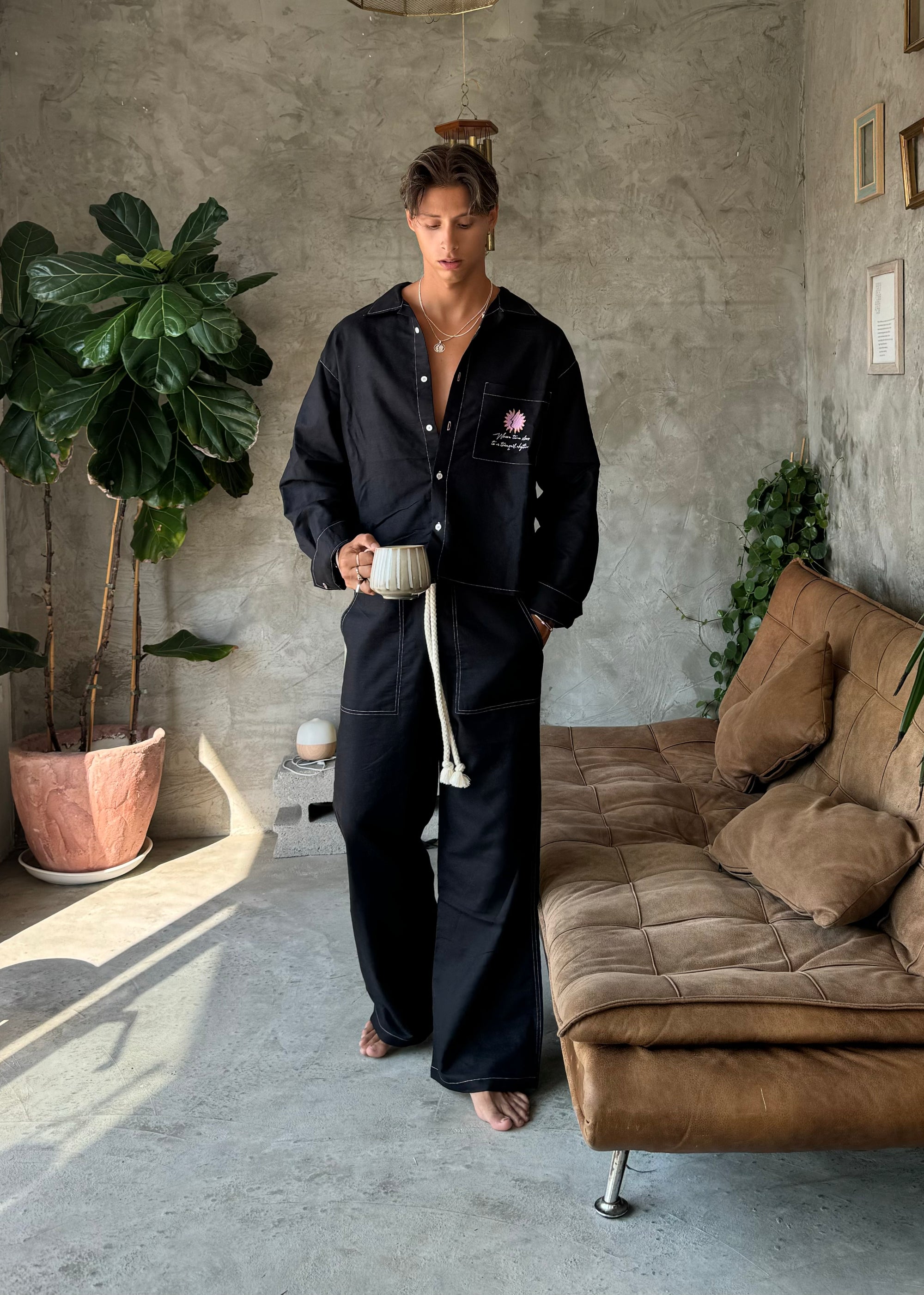 Black Linen Shirt