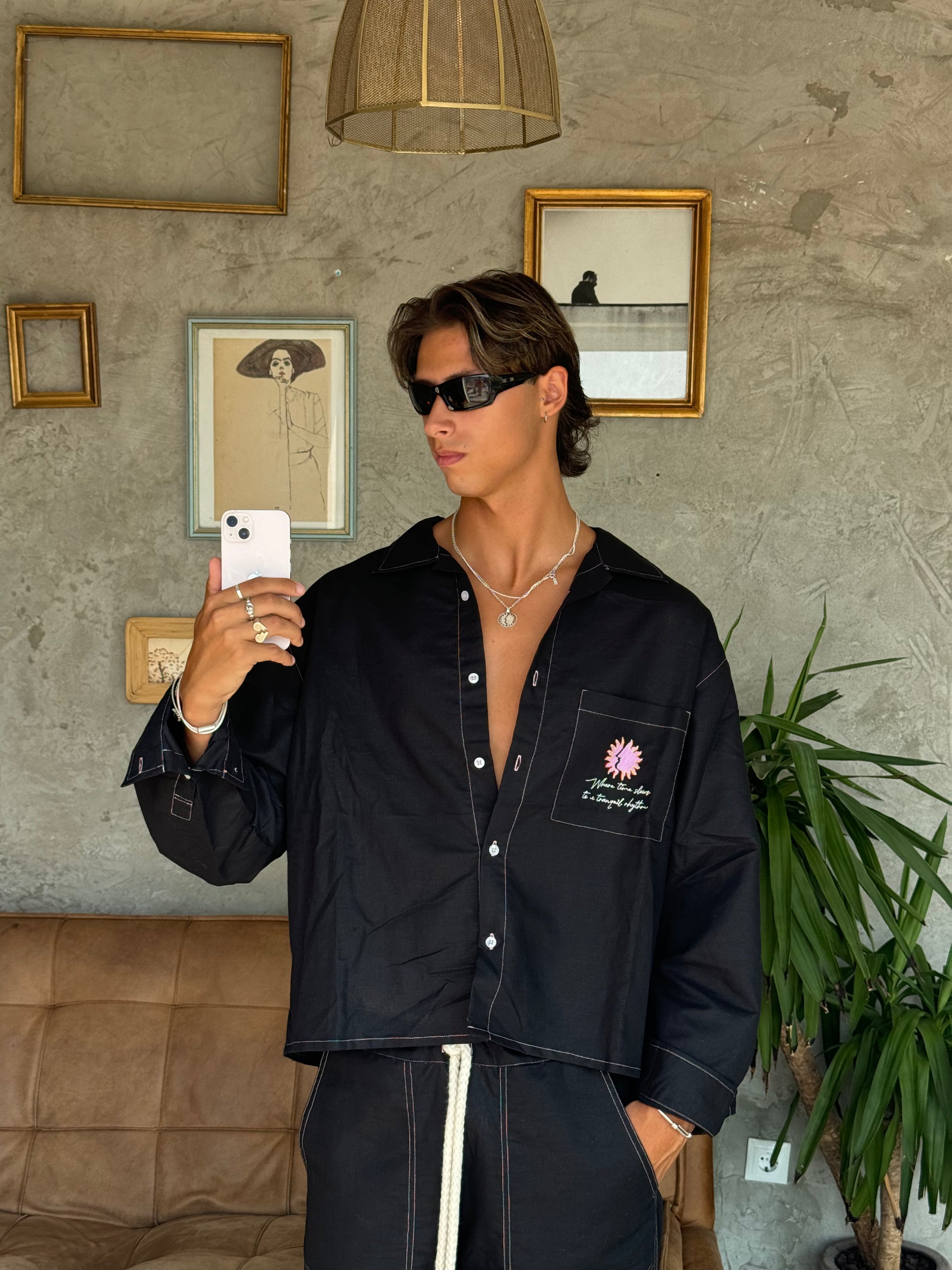 Black Linen Shirt