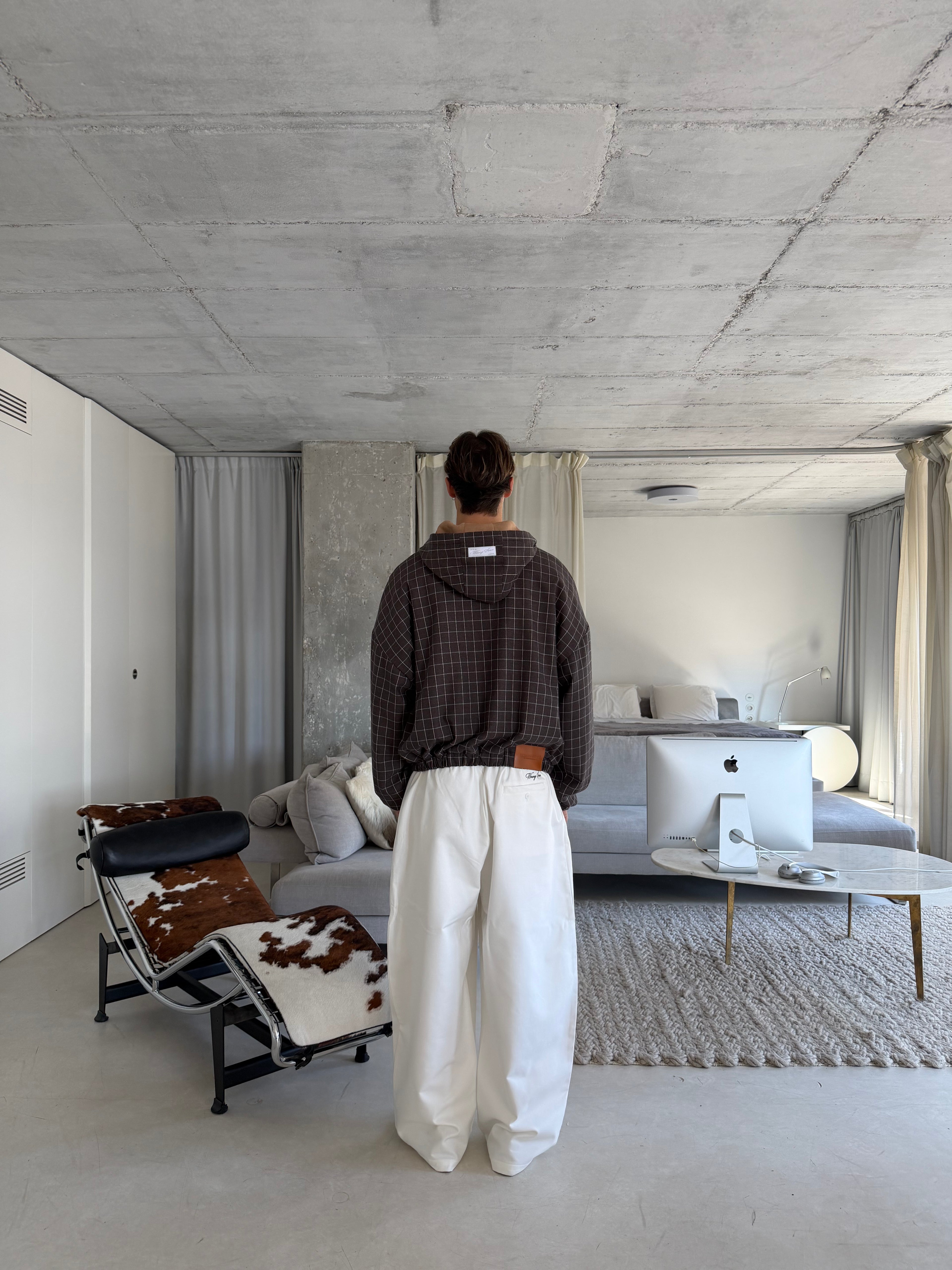 Checkered Zip Hoodie