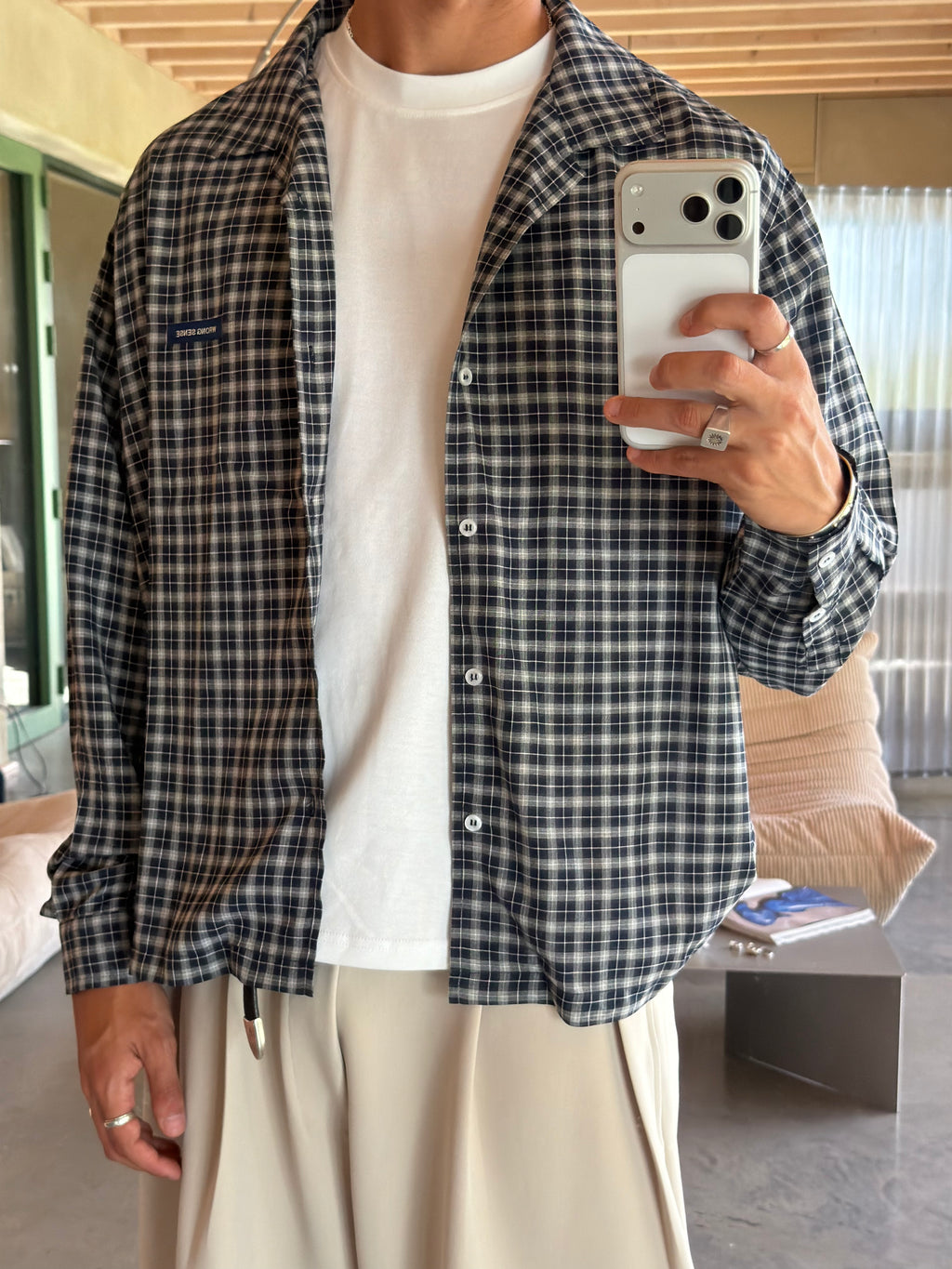 AW Blue Checkered Shirt