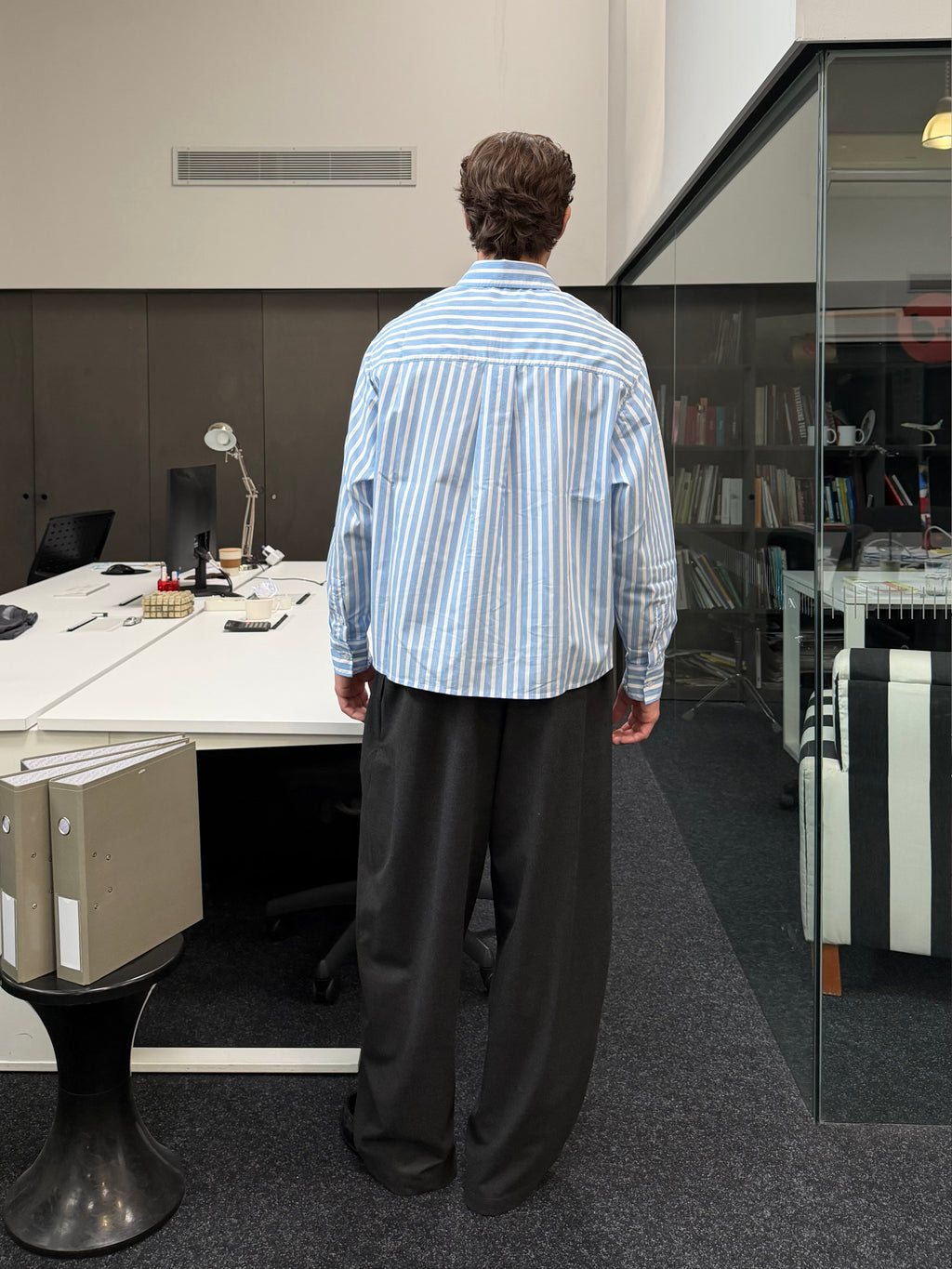 Camisa Azul Listrada 