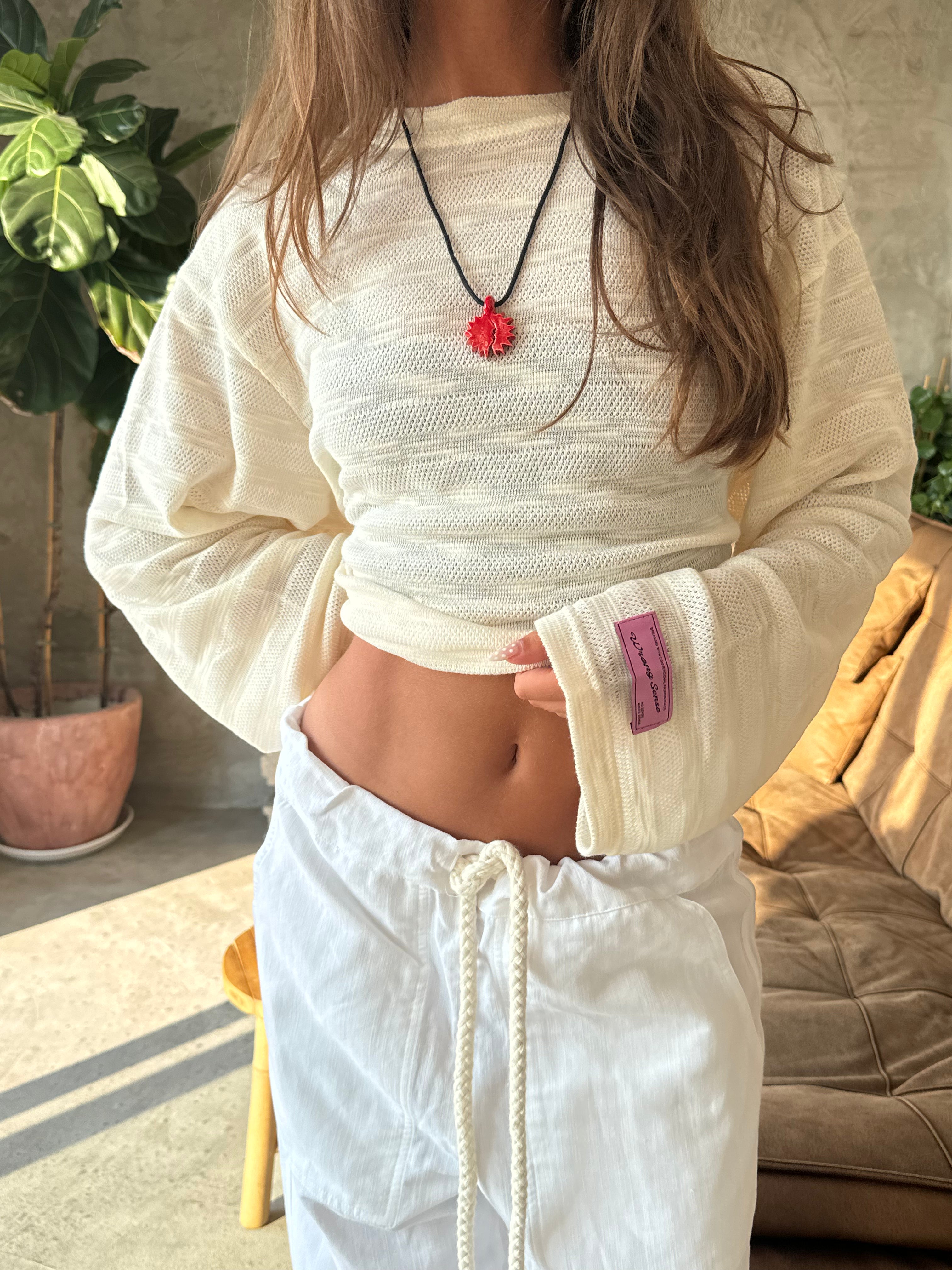 Striped Crochet Longsleeve