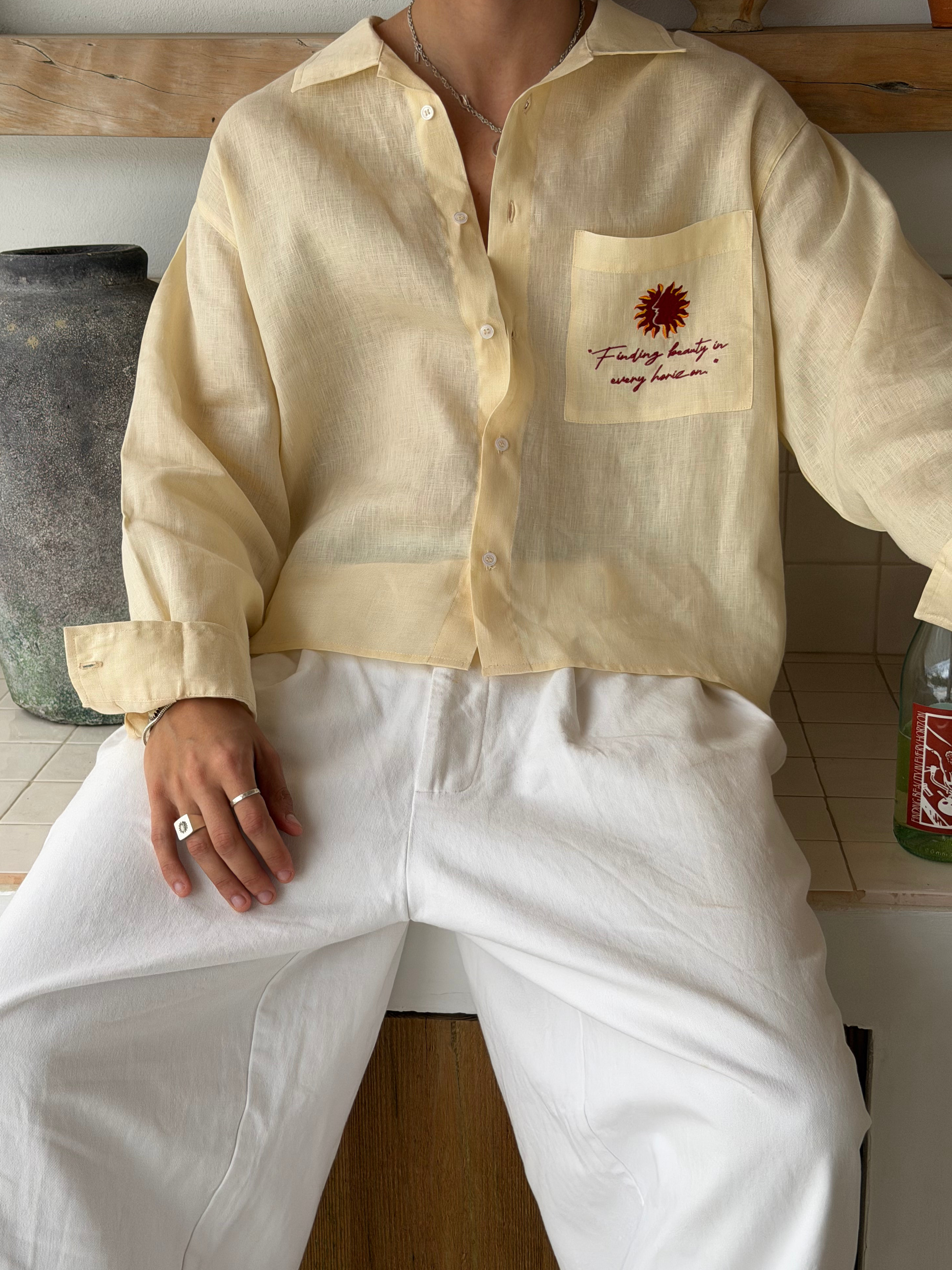 Wrong Sense® x Nómadas Cream Linen Shirt