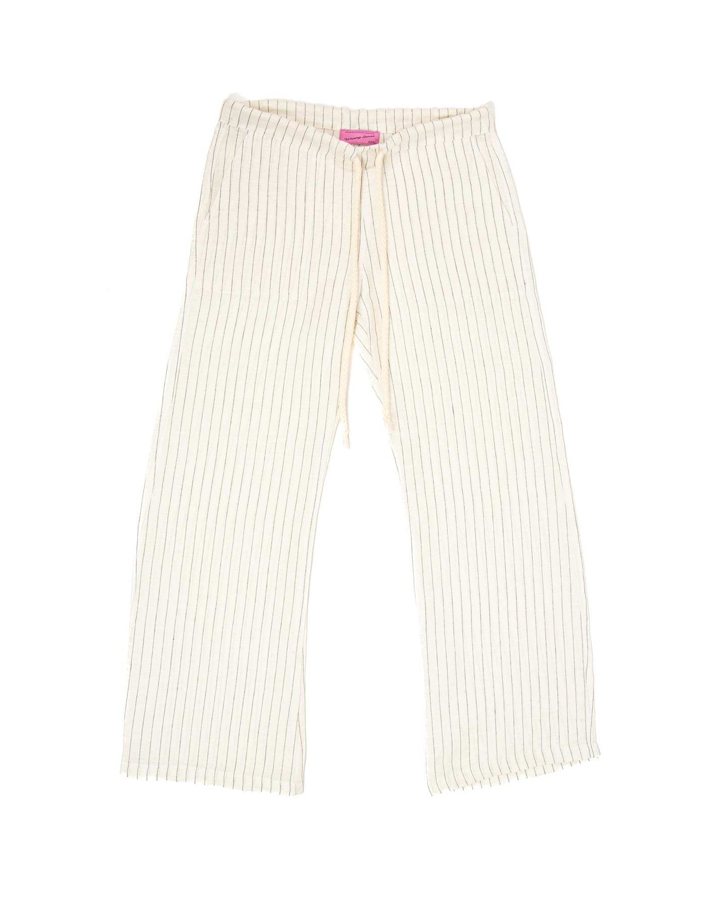 Linen pinstriped twill Pants